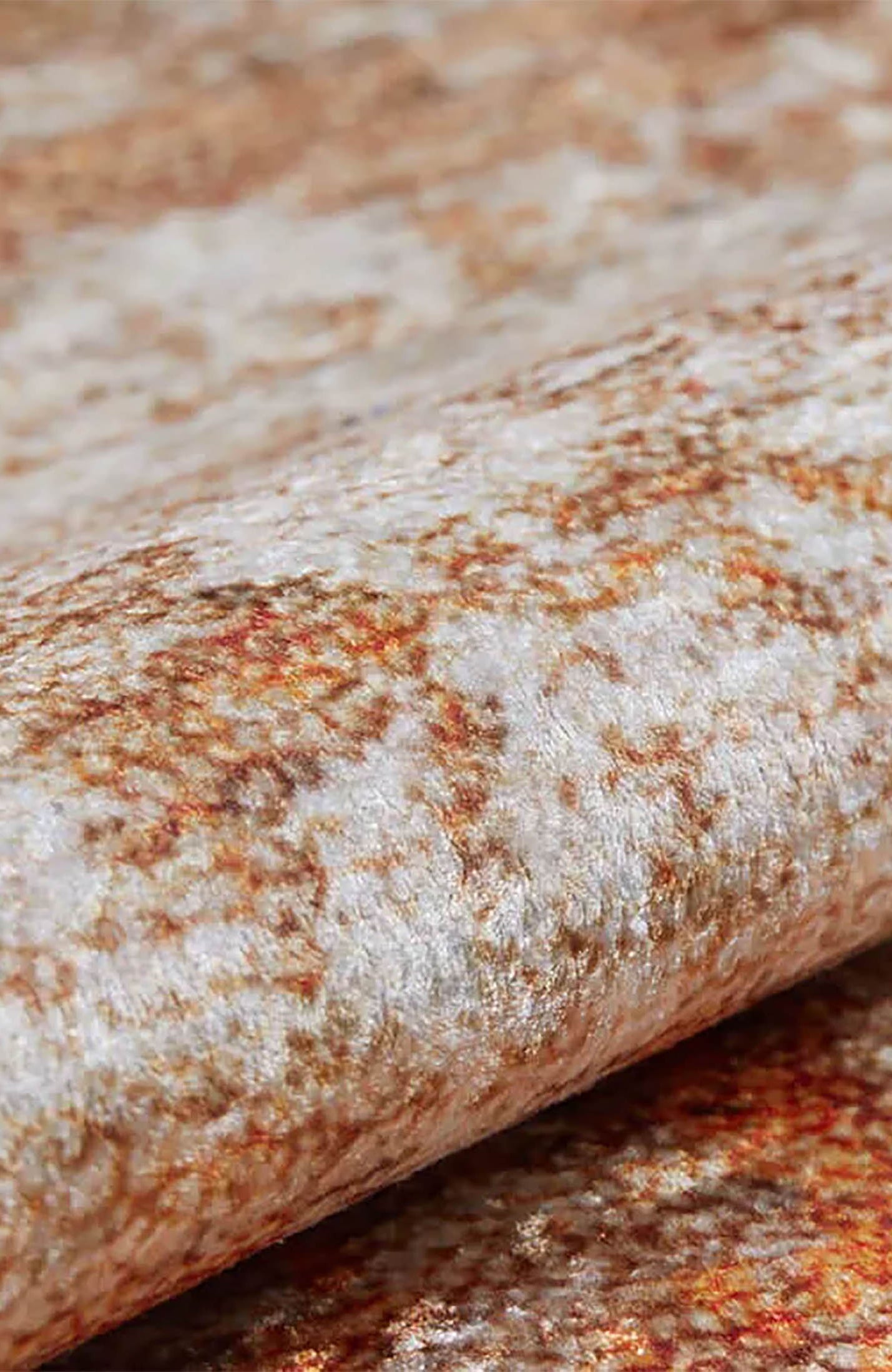 Fulya Abstract Orange Beige Modern Rug