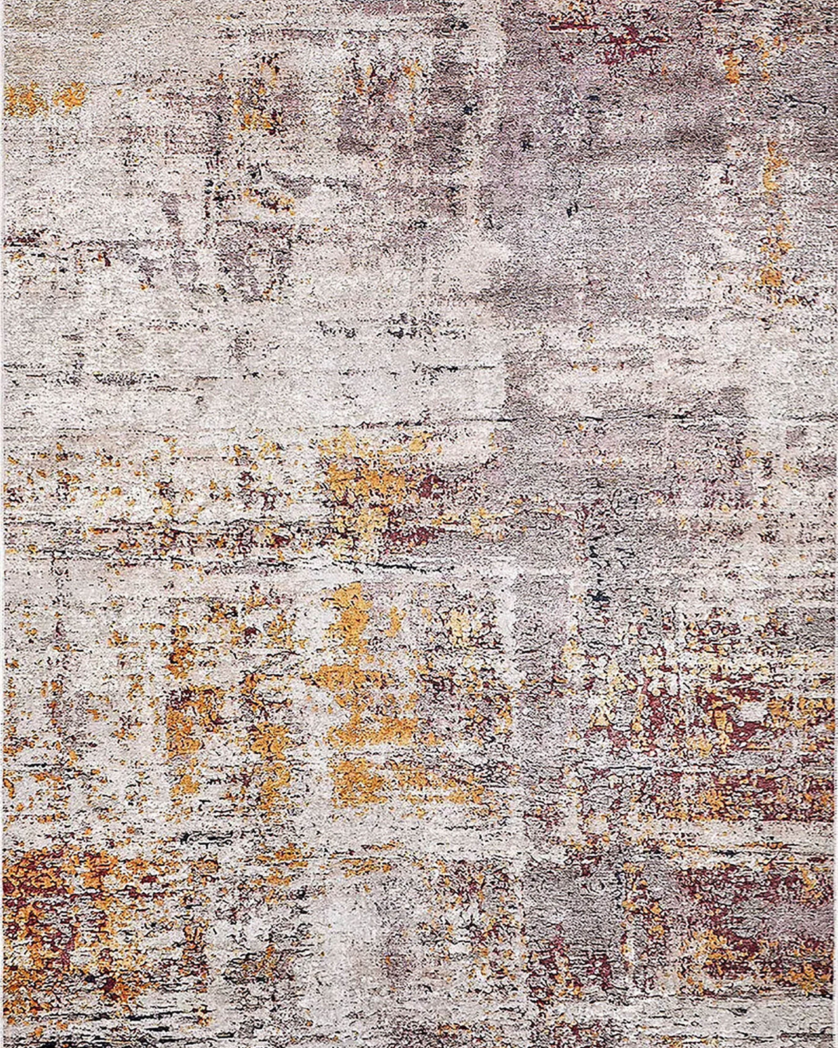 Angelica Abstract Brown Orange Modern Rug