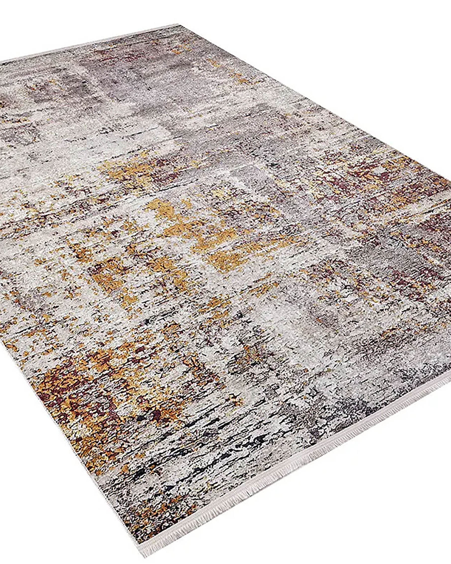 Angelica Abstract Brown Orange Modern Rug