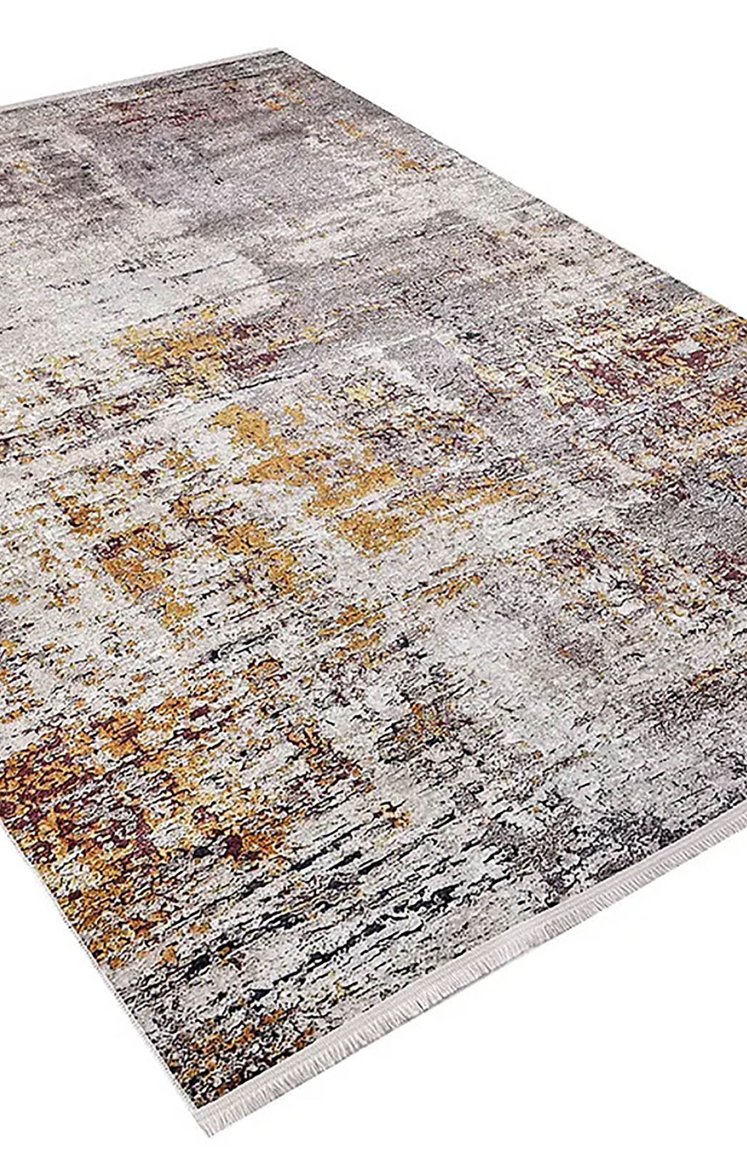 Angelica Abstract Brown Orange Modern Rug