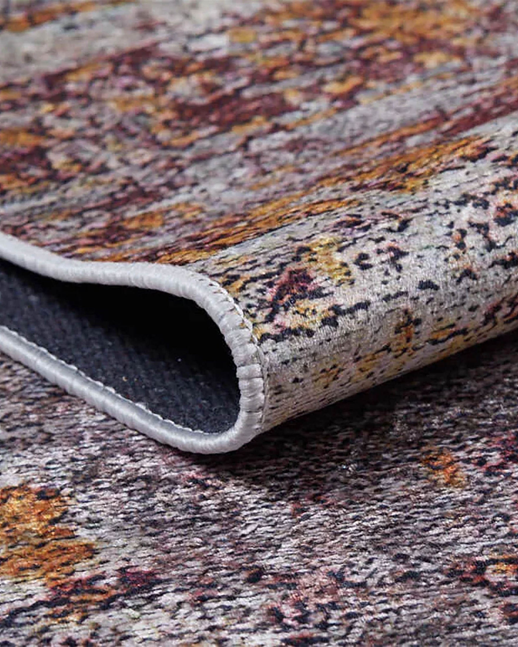 Angelica Abstract Brown Orange Modern Rug