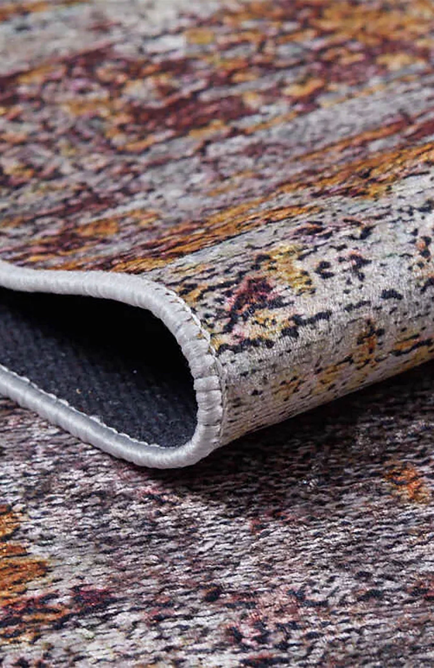 Angelica Abstract Brown Orange Modern Rug