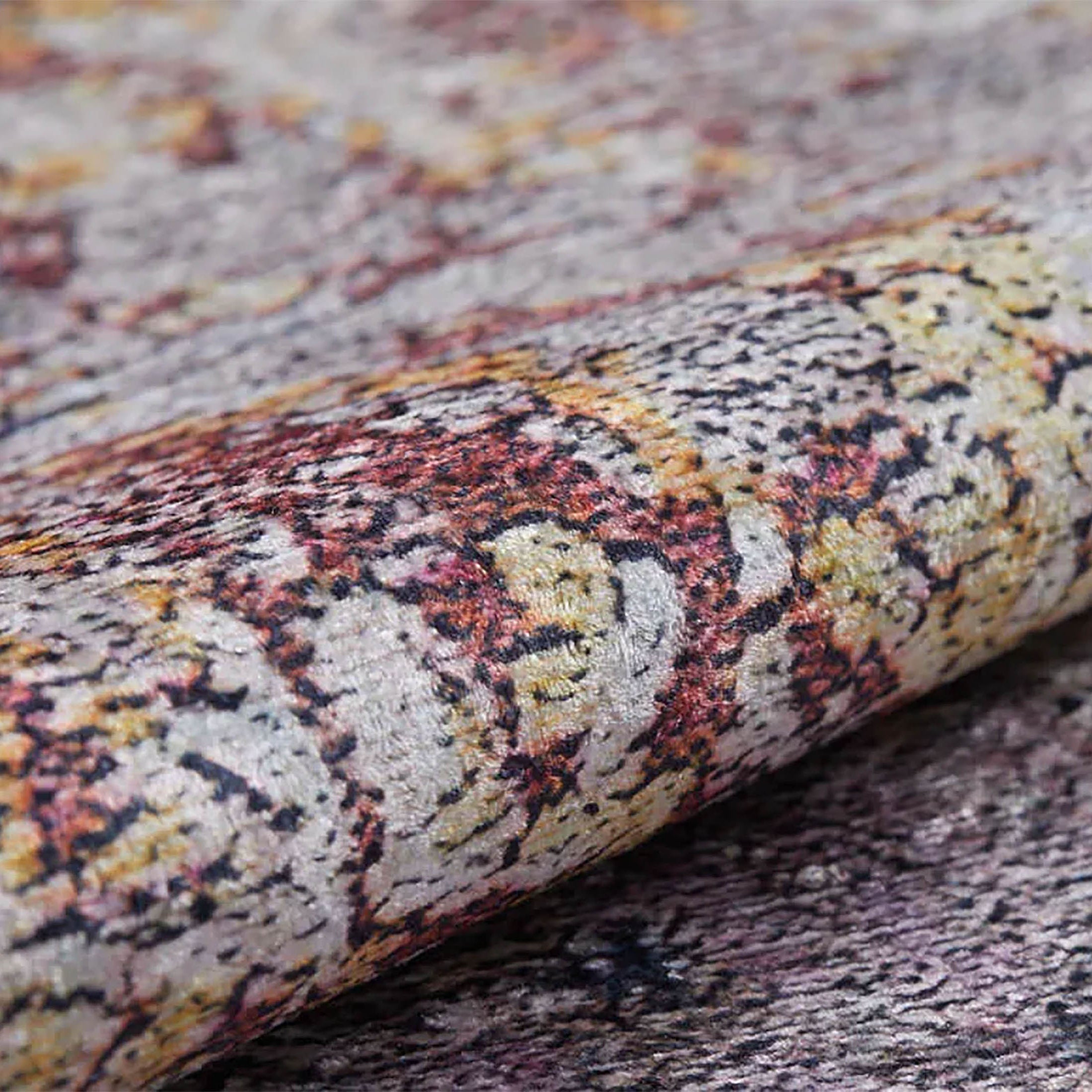 Angelica Abstract Brown Orange Modern Rug