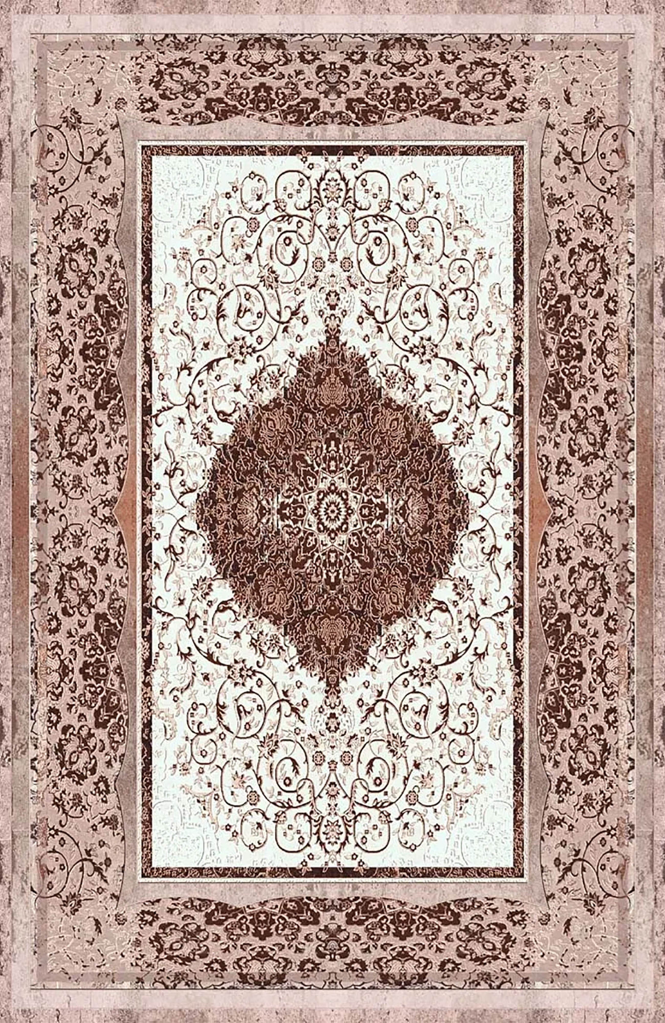 Leah Medallion Turkish Brown Rug