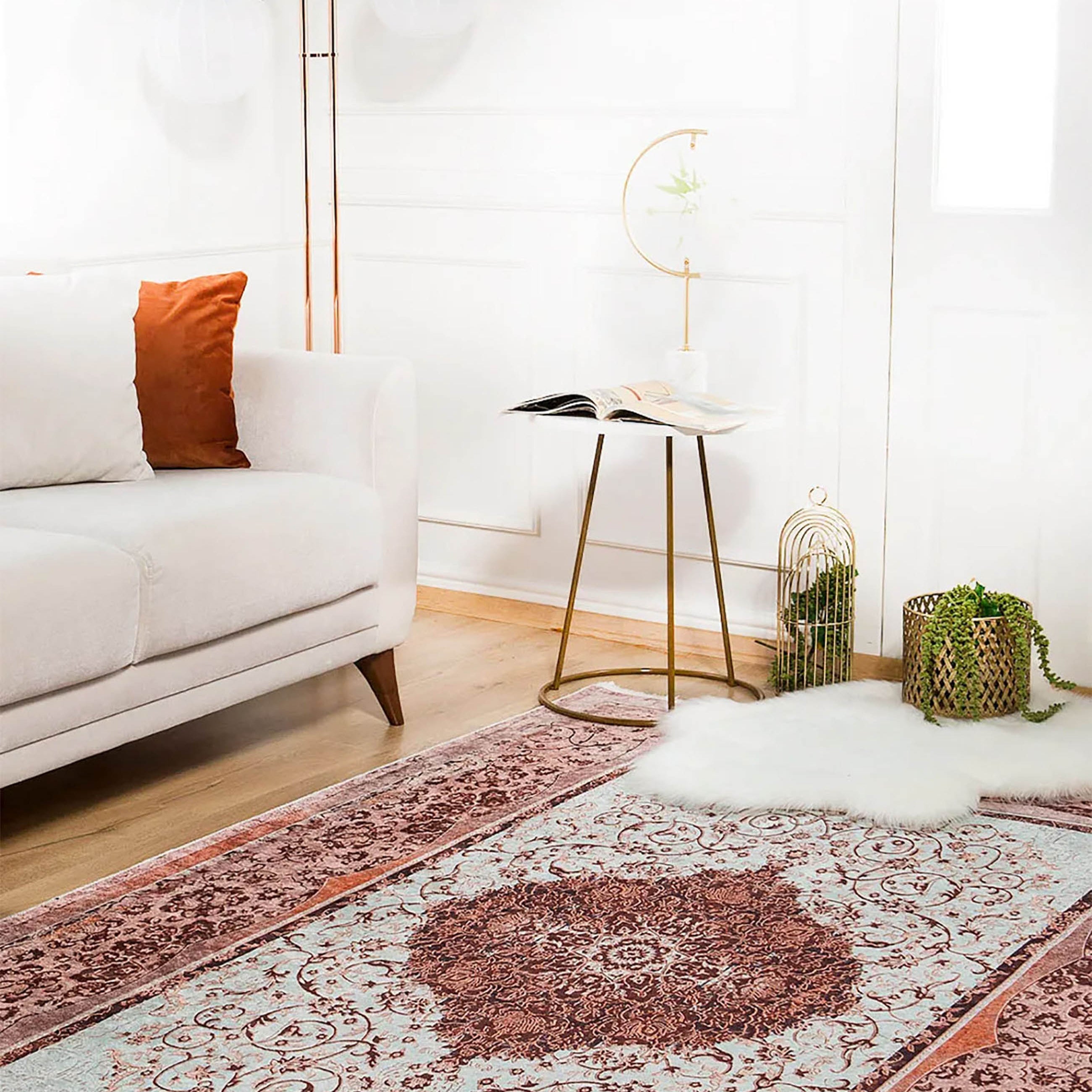 Leah Medallion Turkish Brown Rug