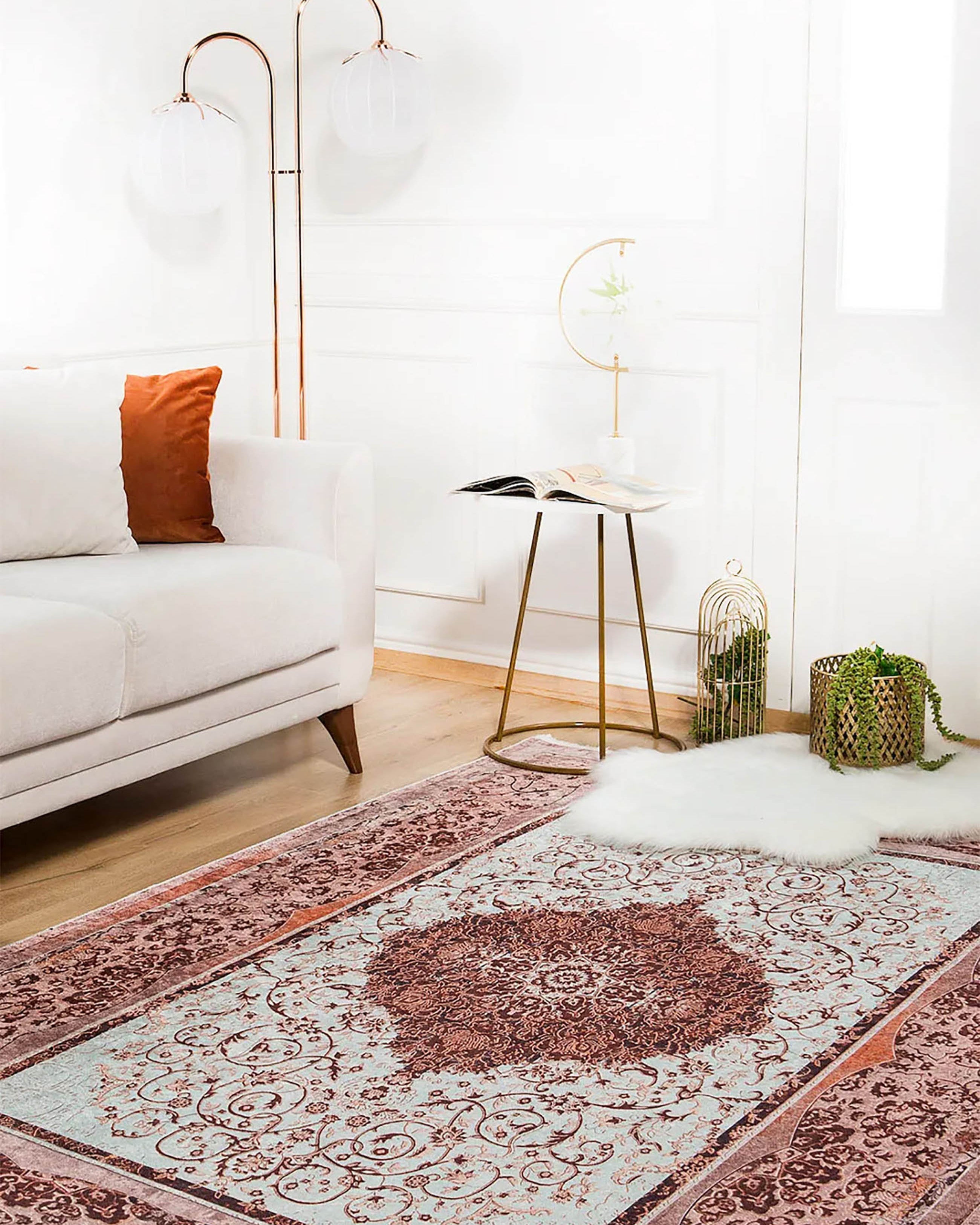 Leah Medallion Turkish Brown Rug