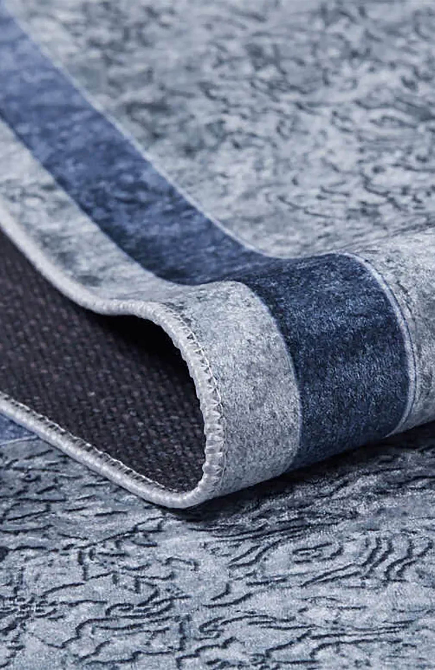 Jade Medallion Turkish Gray Blue Rug