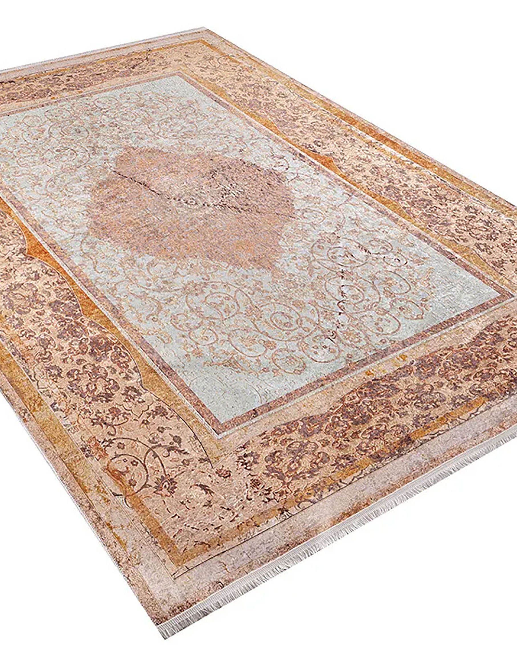Autumn Medallion Turkish Orange Cream Rug