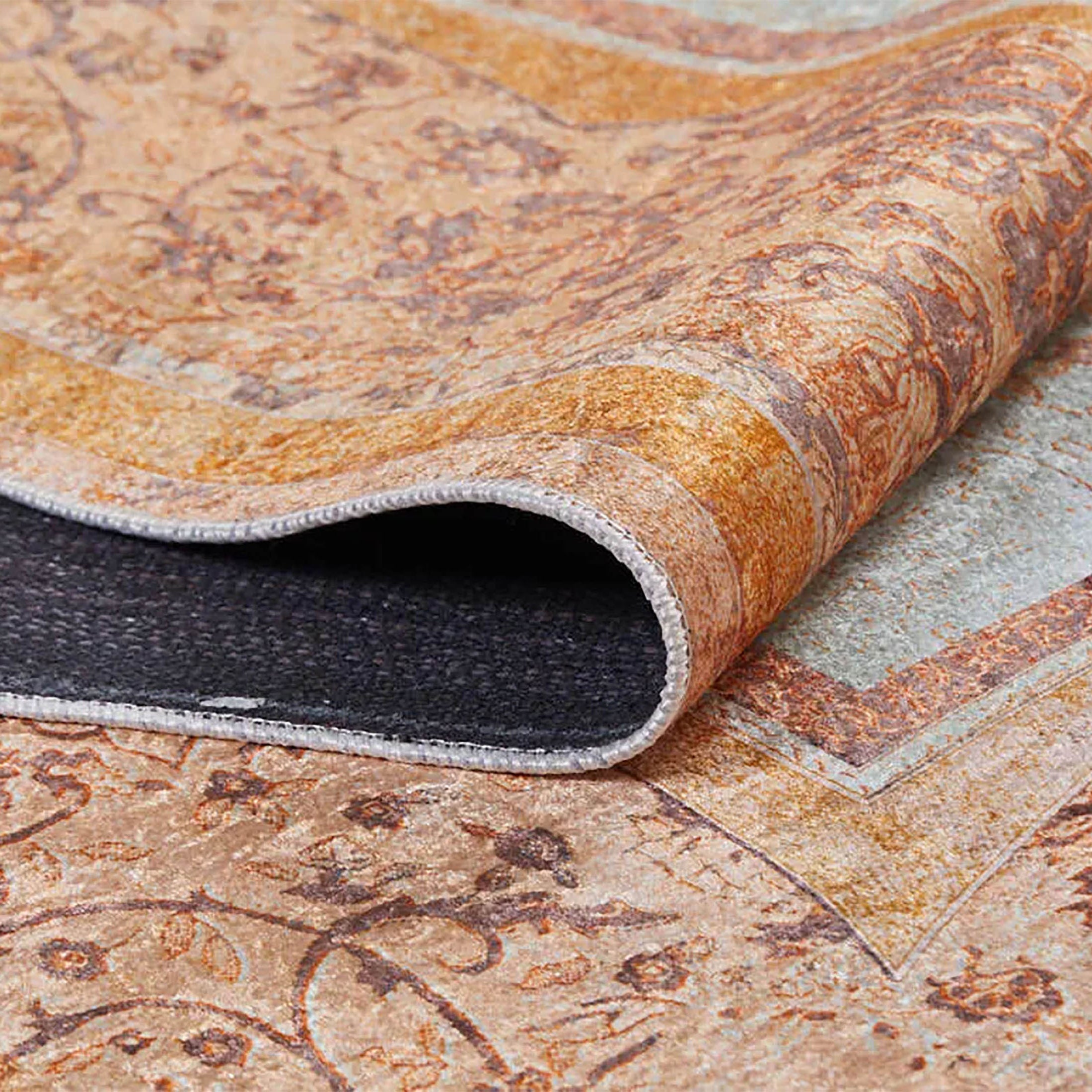 Autumn Medallion Turkish Orange Cream Rug