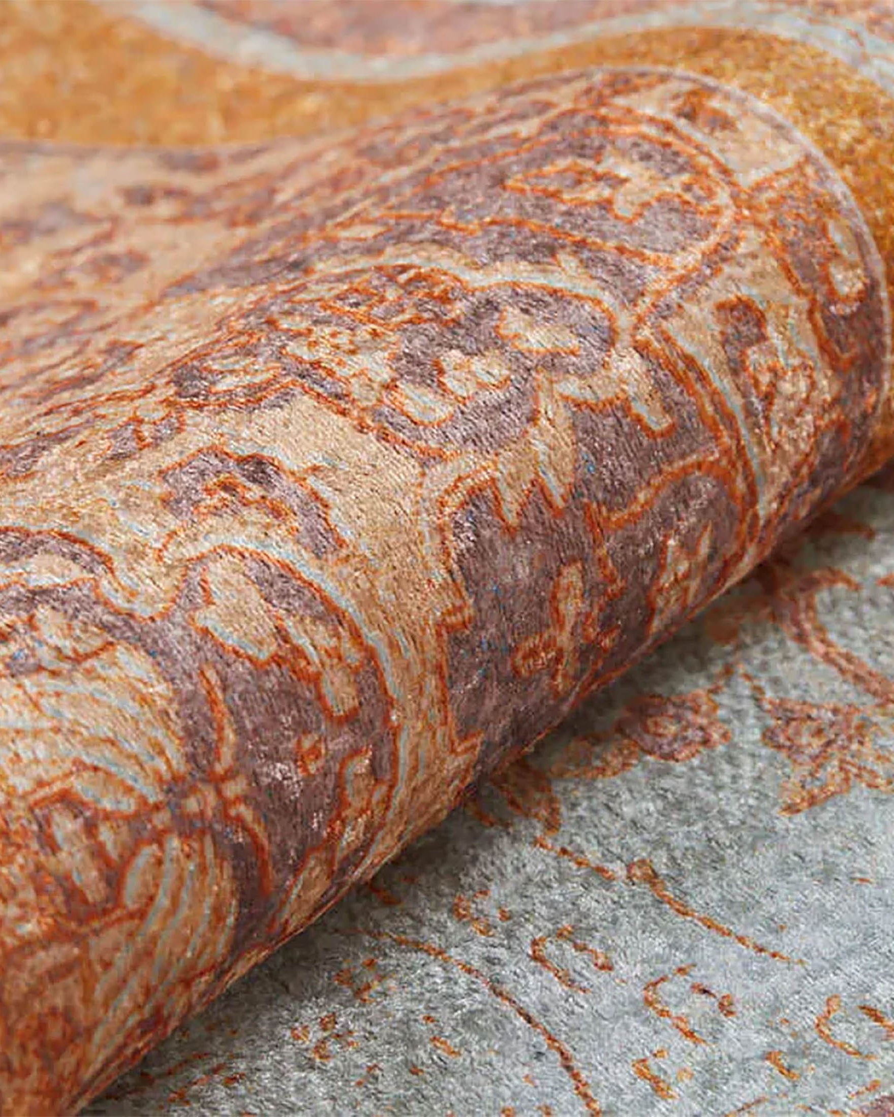 Autumn Medallion Turkish Orange Cream Rug