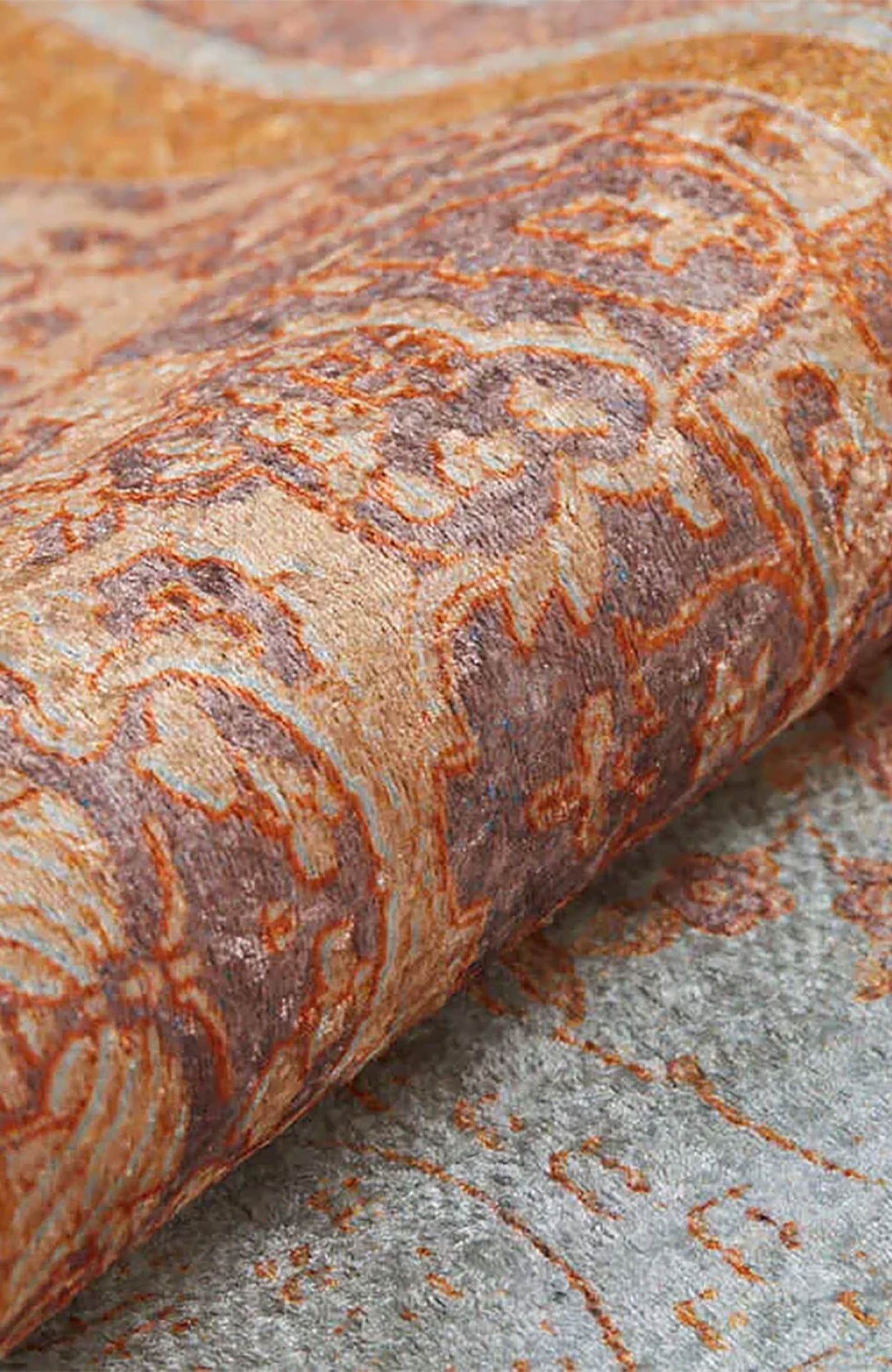 Autumn Medallion Turkish Orange Cream Rug