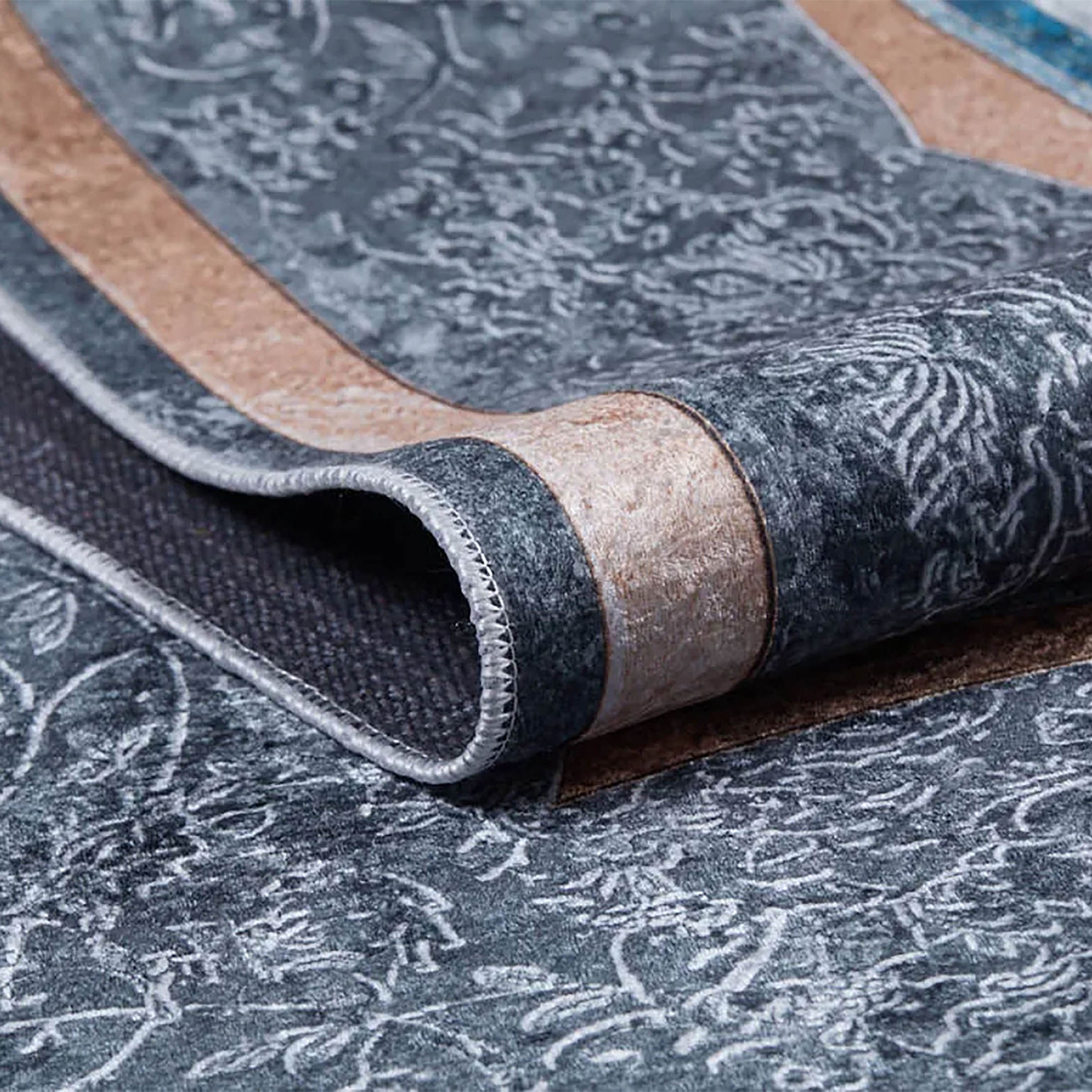 Juniper Medallion Turkish Gray Blue Beige Rug