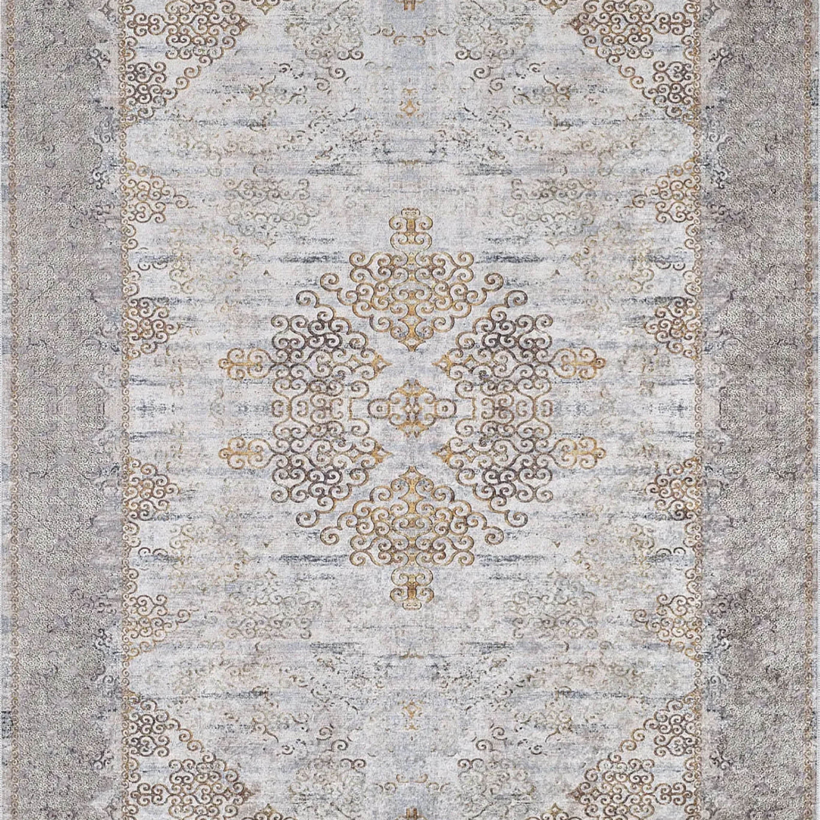 Emilia Turkish Floral Vintage Medallion Geometric Rug