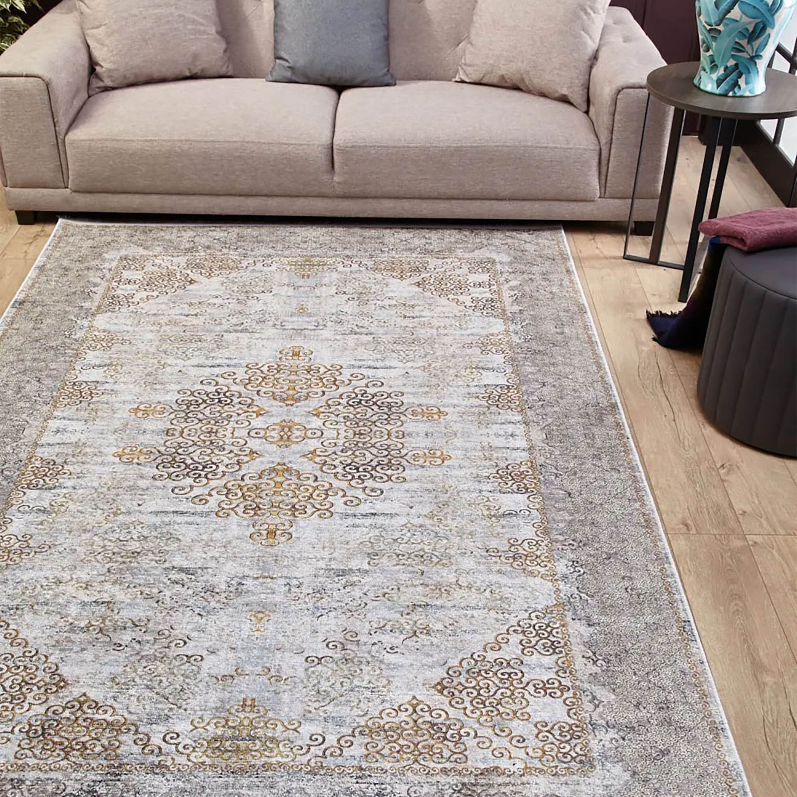 Emilia Turkish Floral Vintage Medallion Geometric Rug