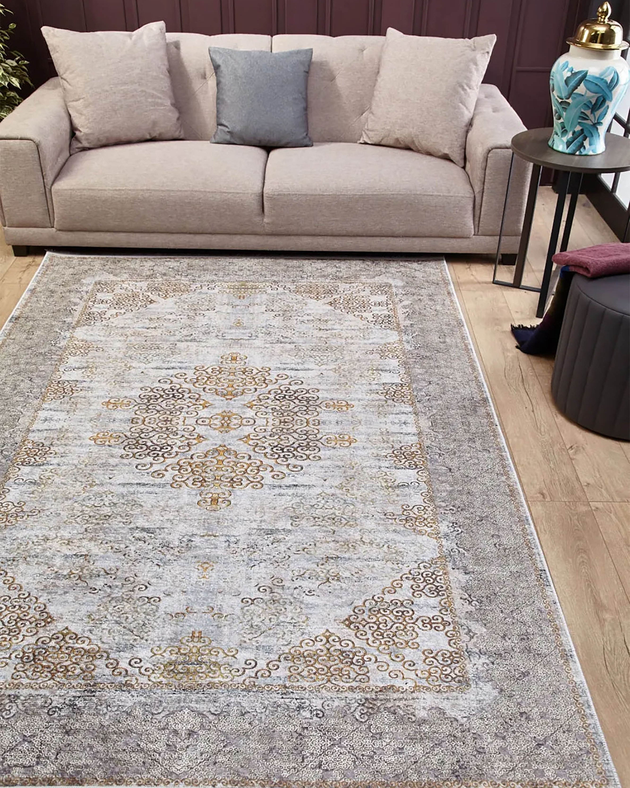 Emilia Turkish Floral Vintage Medallion Geometric Rug