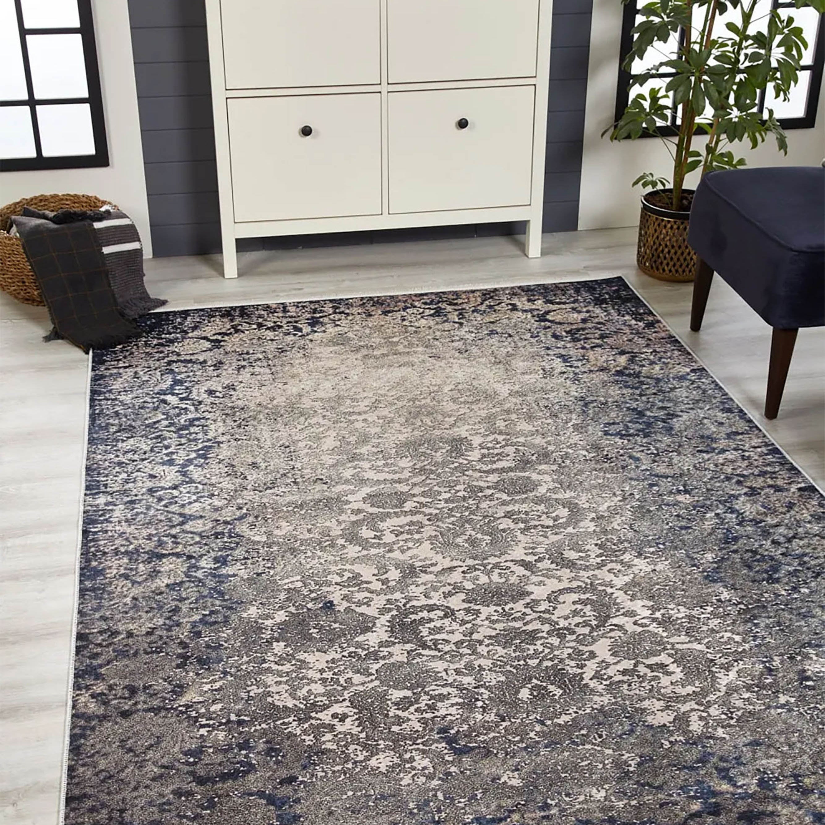 Zoey Turkish Floral Vintage Geometric Modern Rug