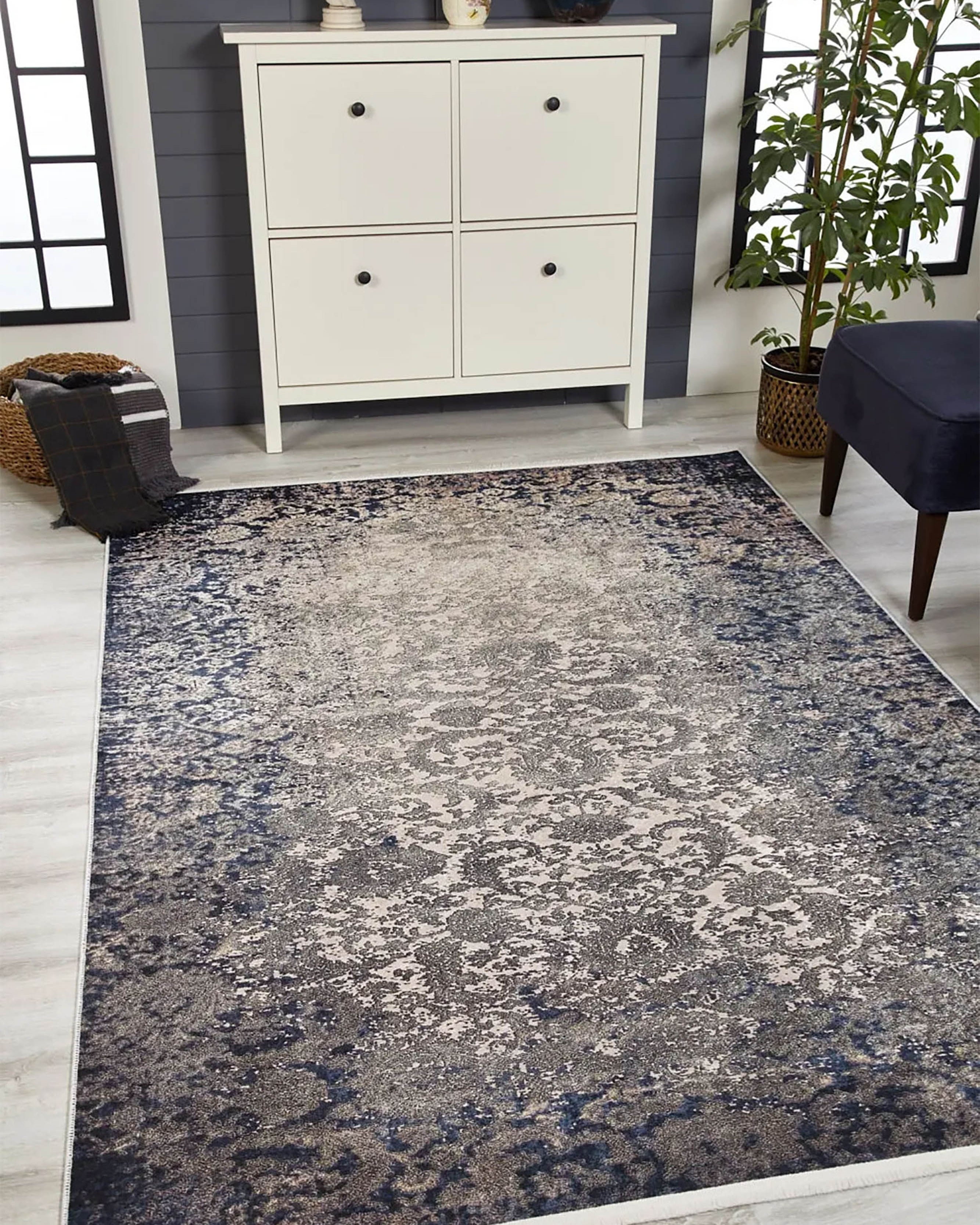 Zoey Turkish Floral Vintage Geometric Modern Rug