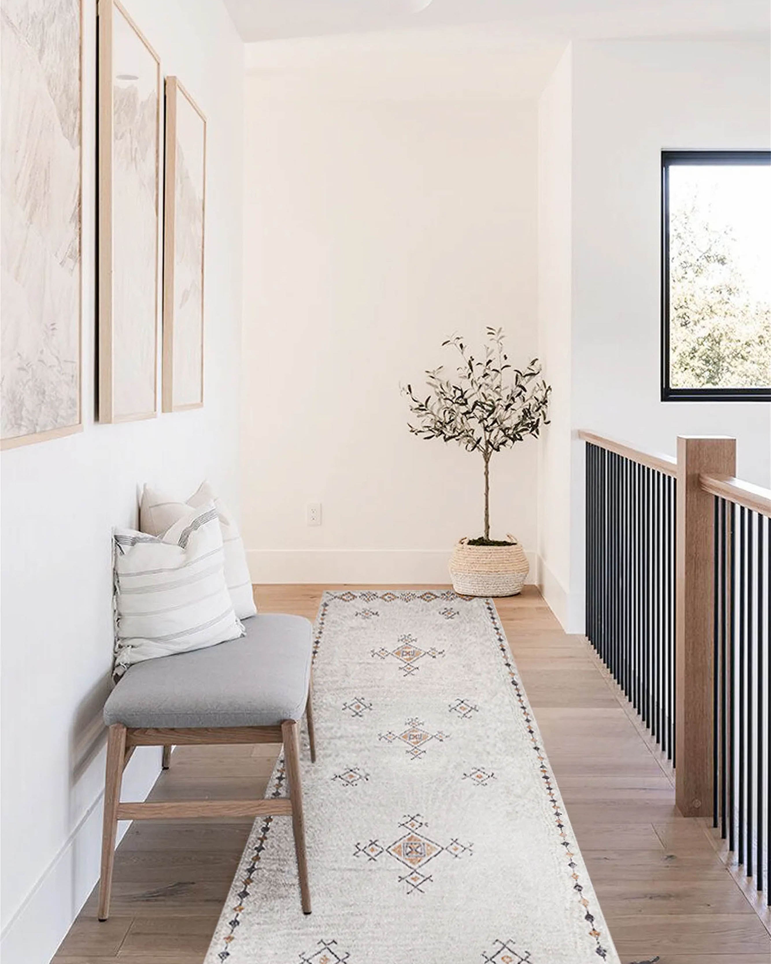 Tayha Turkish Beige Diamond Medallion Rug