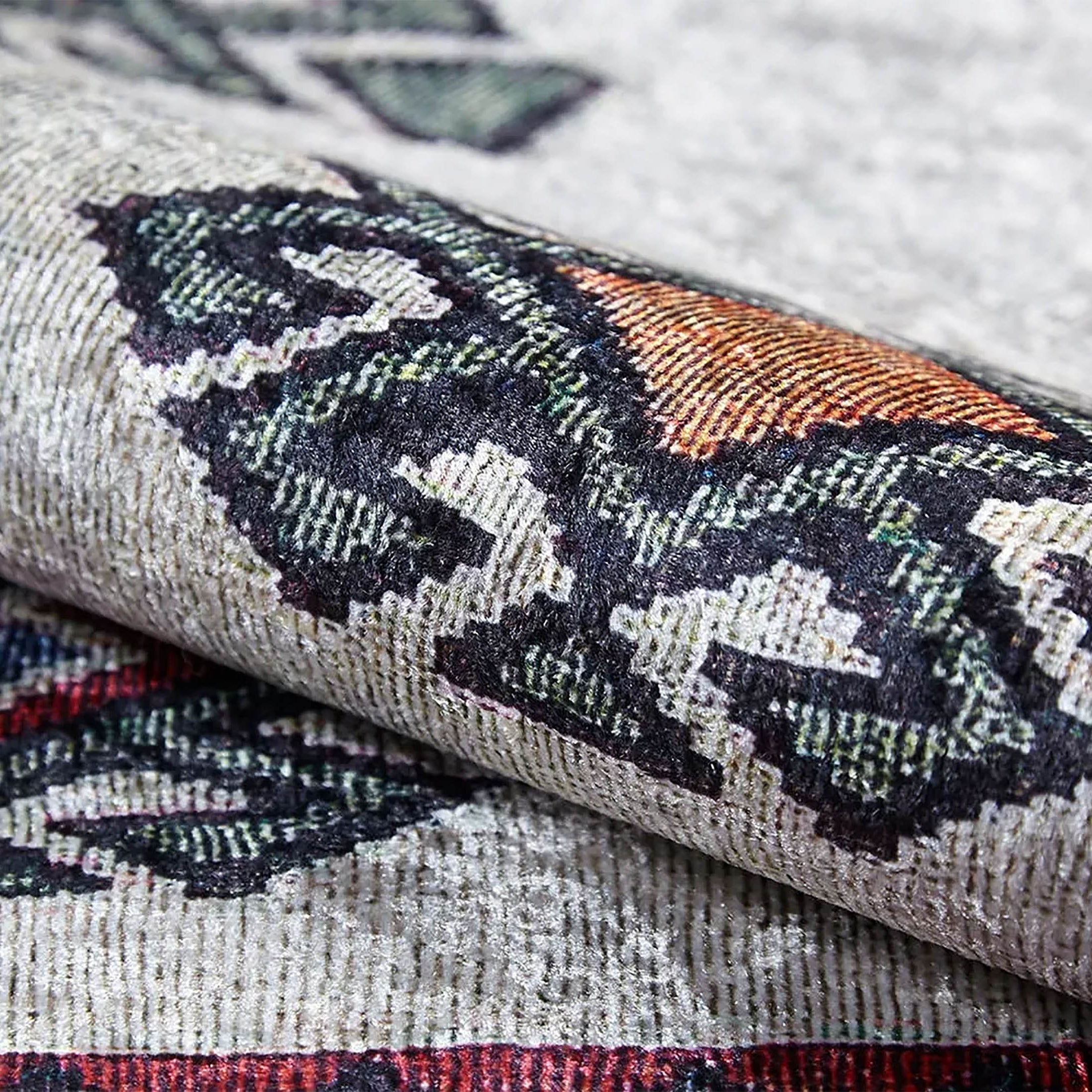 Saylor Moroccan Red Gray Kilim Rug