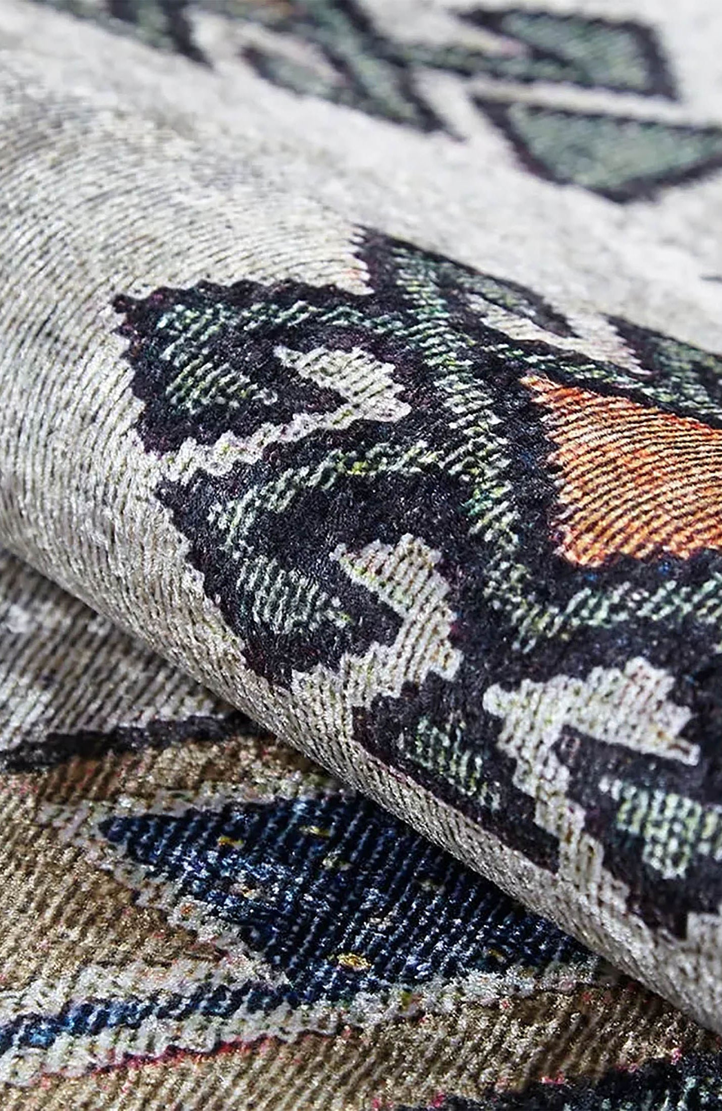 Stevie Moroccan Beige Gray Kilim Rug