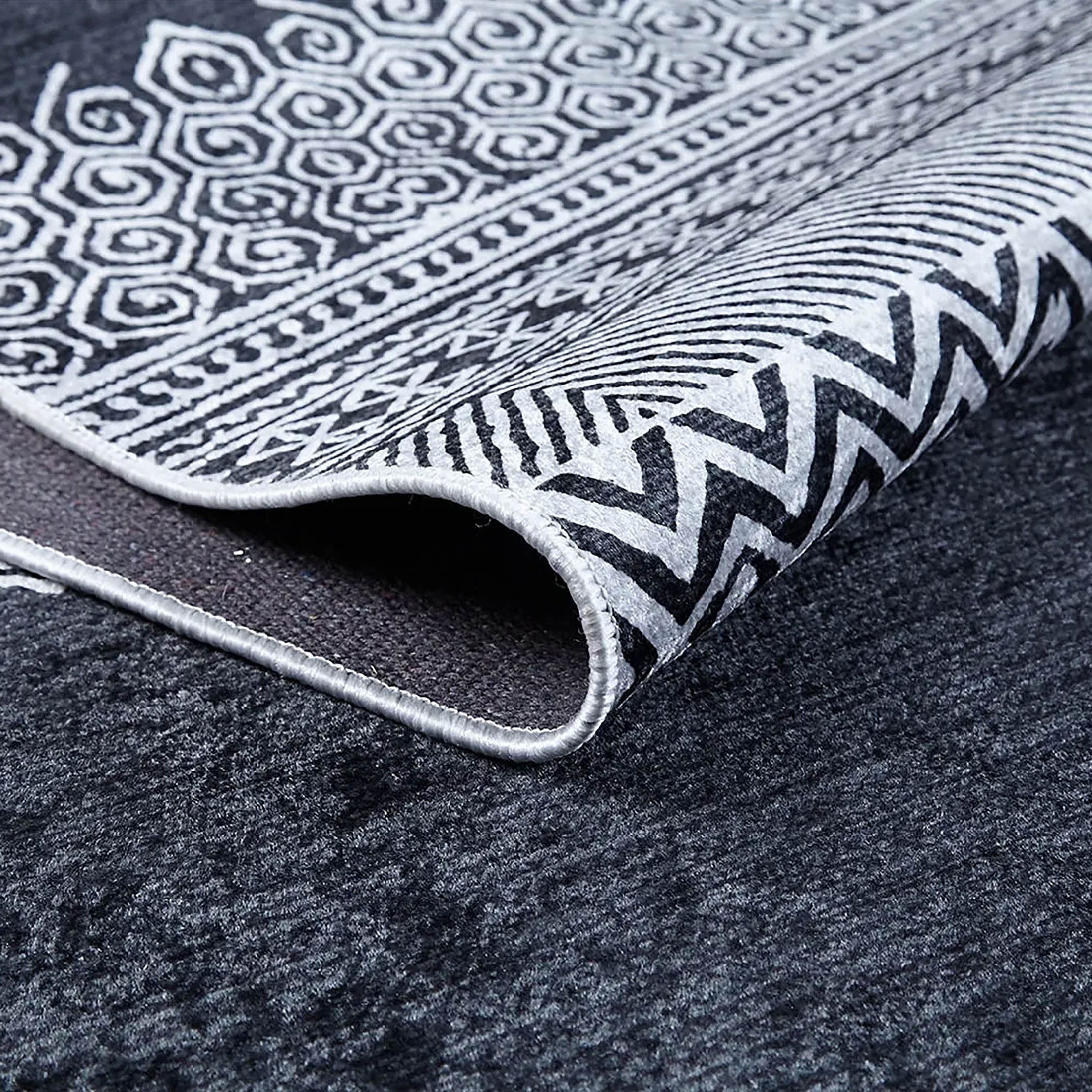 Melody Turkish Ethnic Gray Kilim Geometric Rug