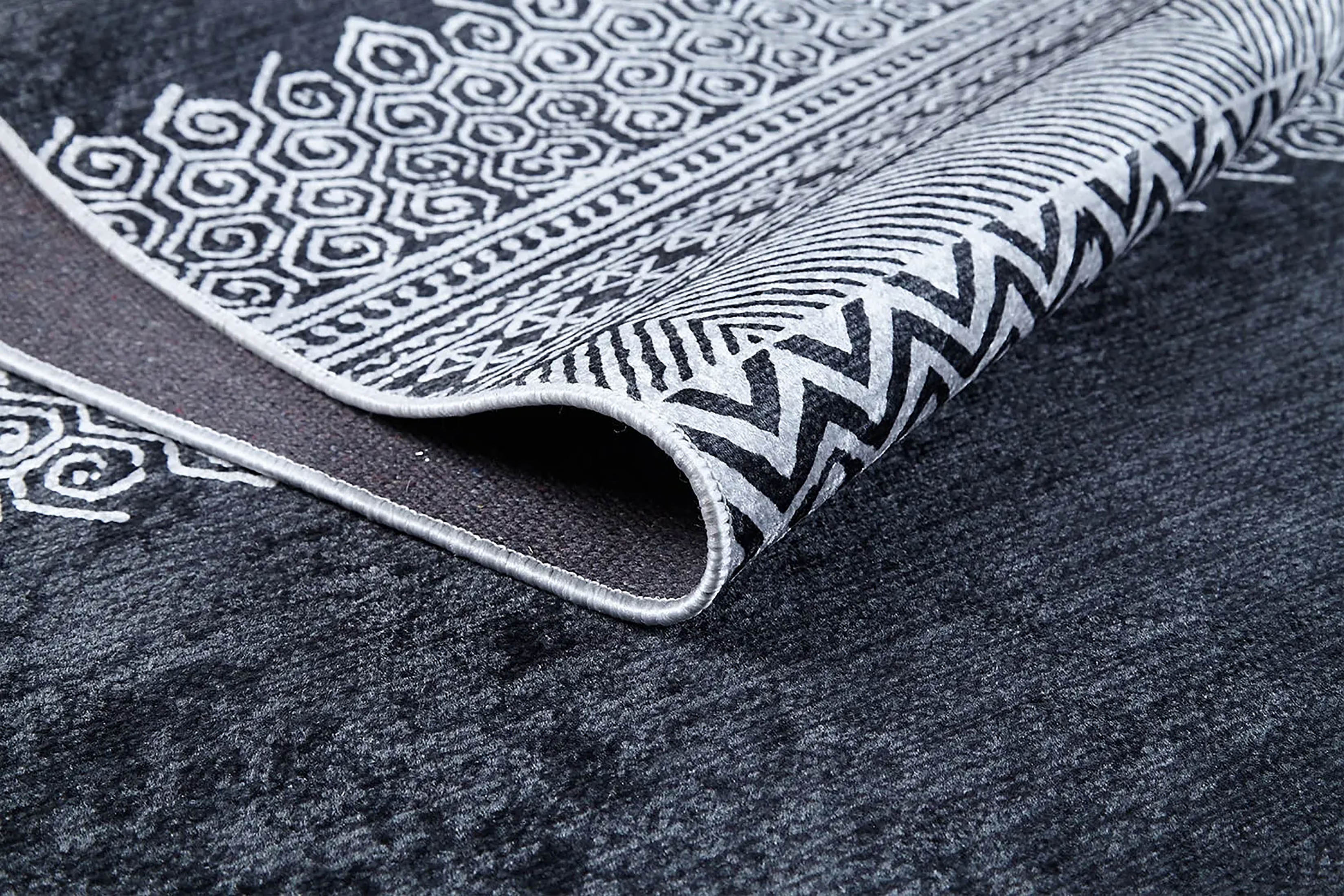 Melody Turkish Ethnic Gray Kilim Geometric Rug