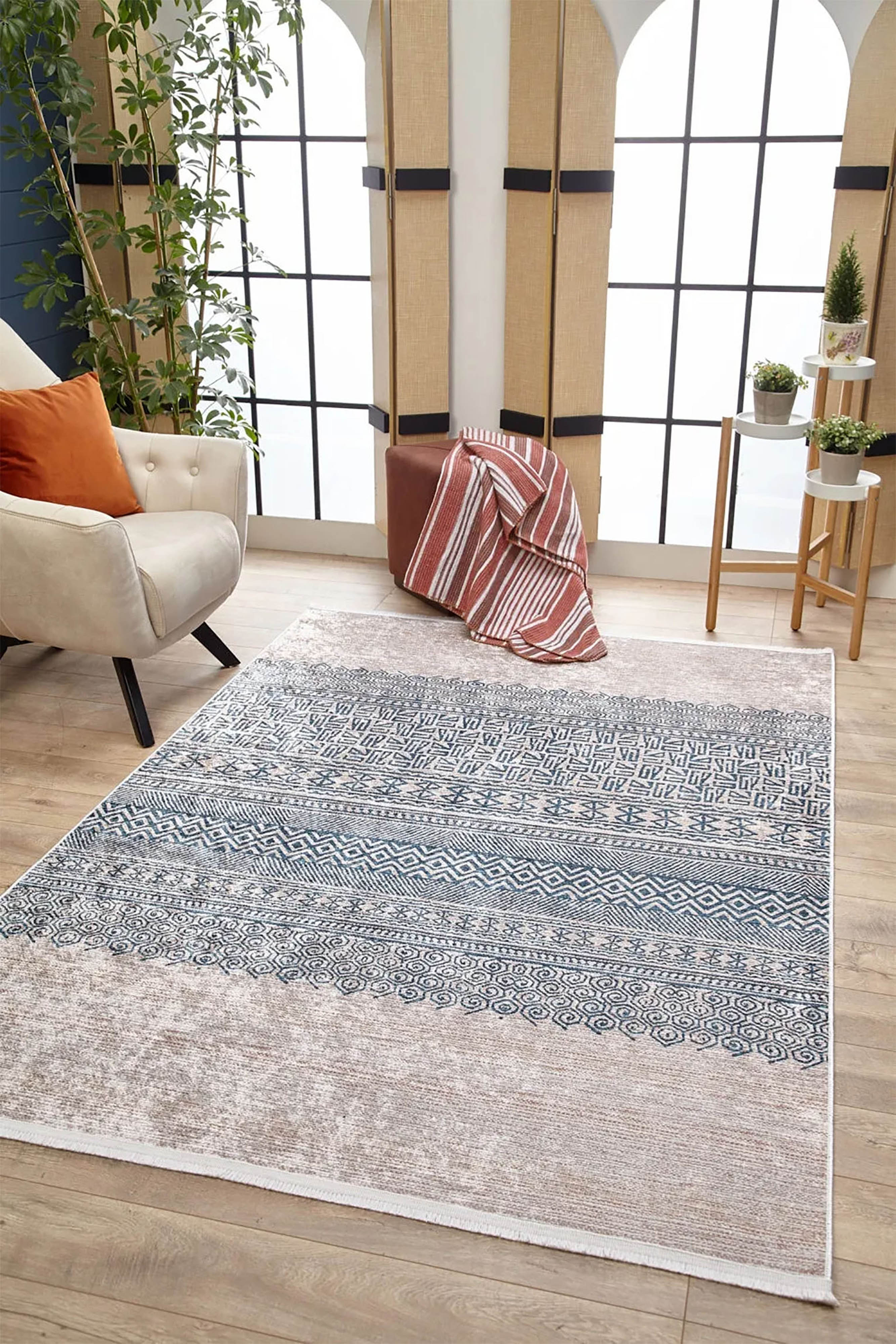 Josie Turkish Ethnic Kilim Geometric Rug