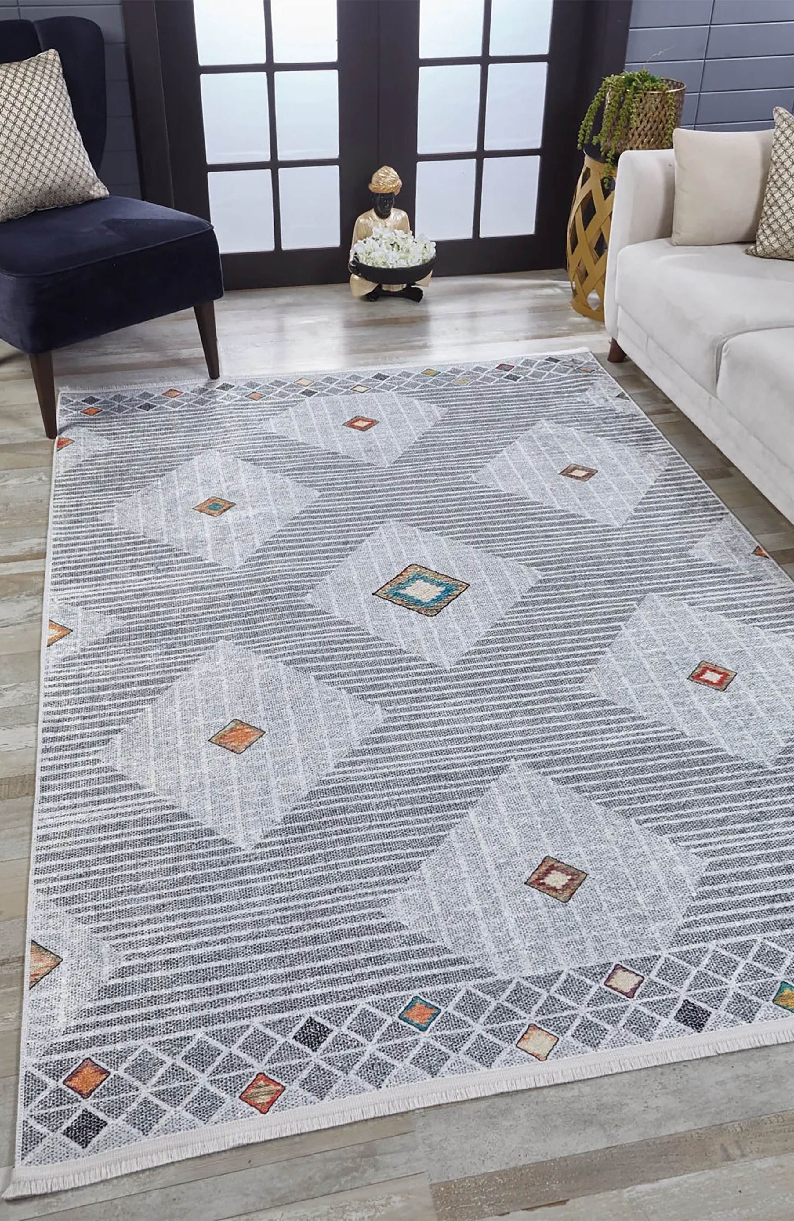 Freya Geometric Modern Home Decor Rug