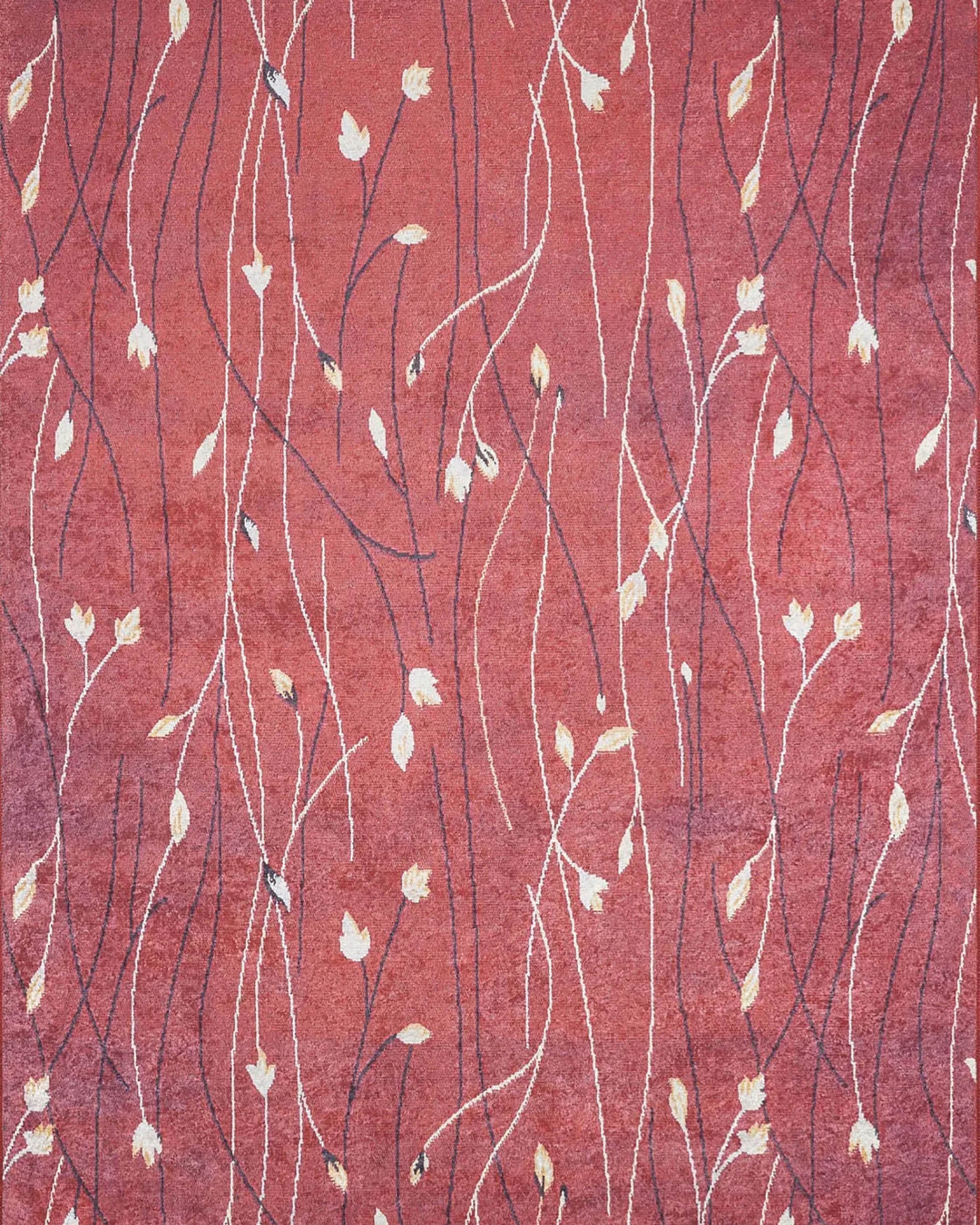 Melissa Flower Design Turkish Ethnic Kilim Red Rug