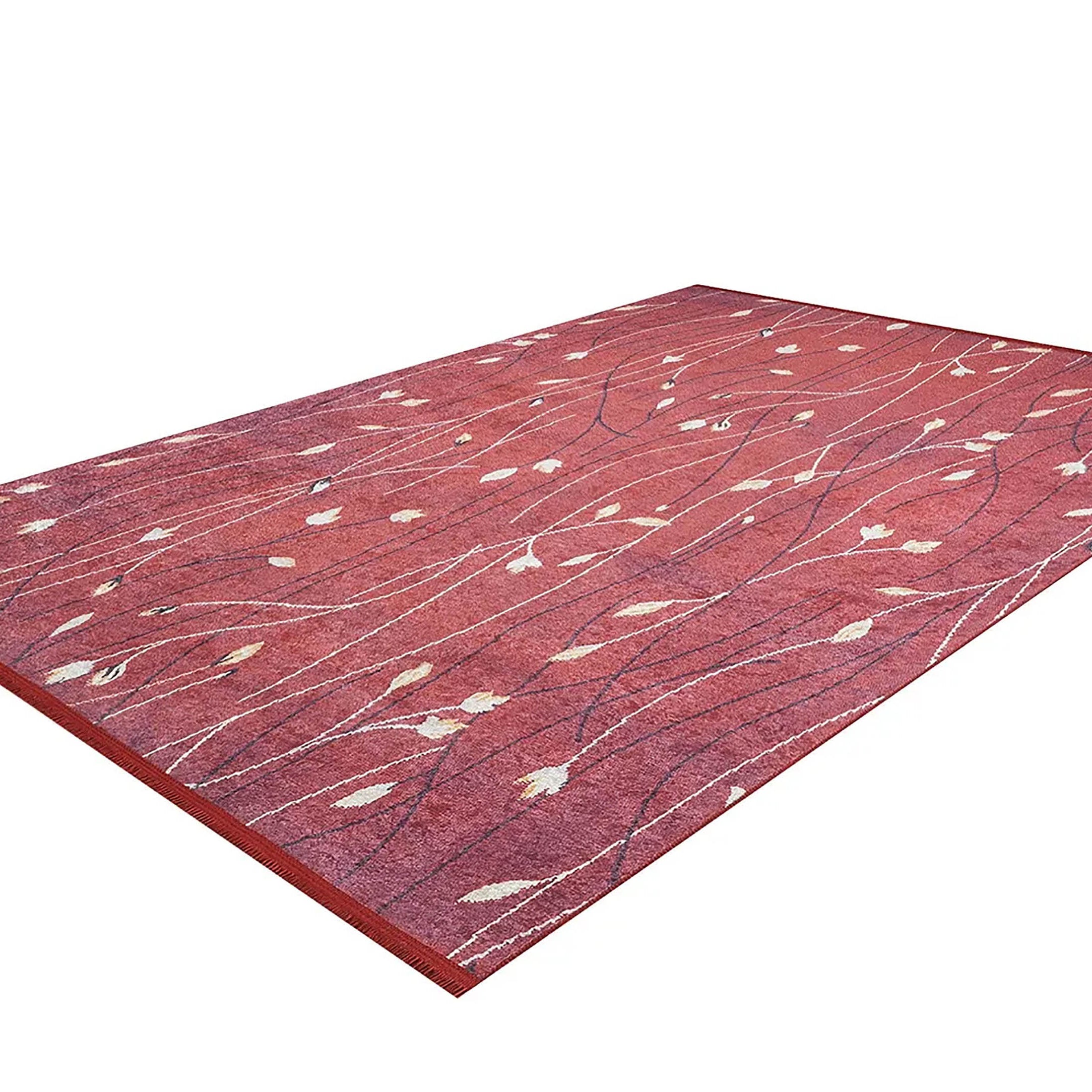 Melissa Flower Design Turkish Ethnic Kilim Red Rug