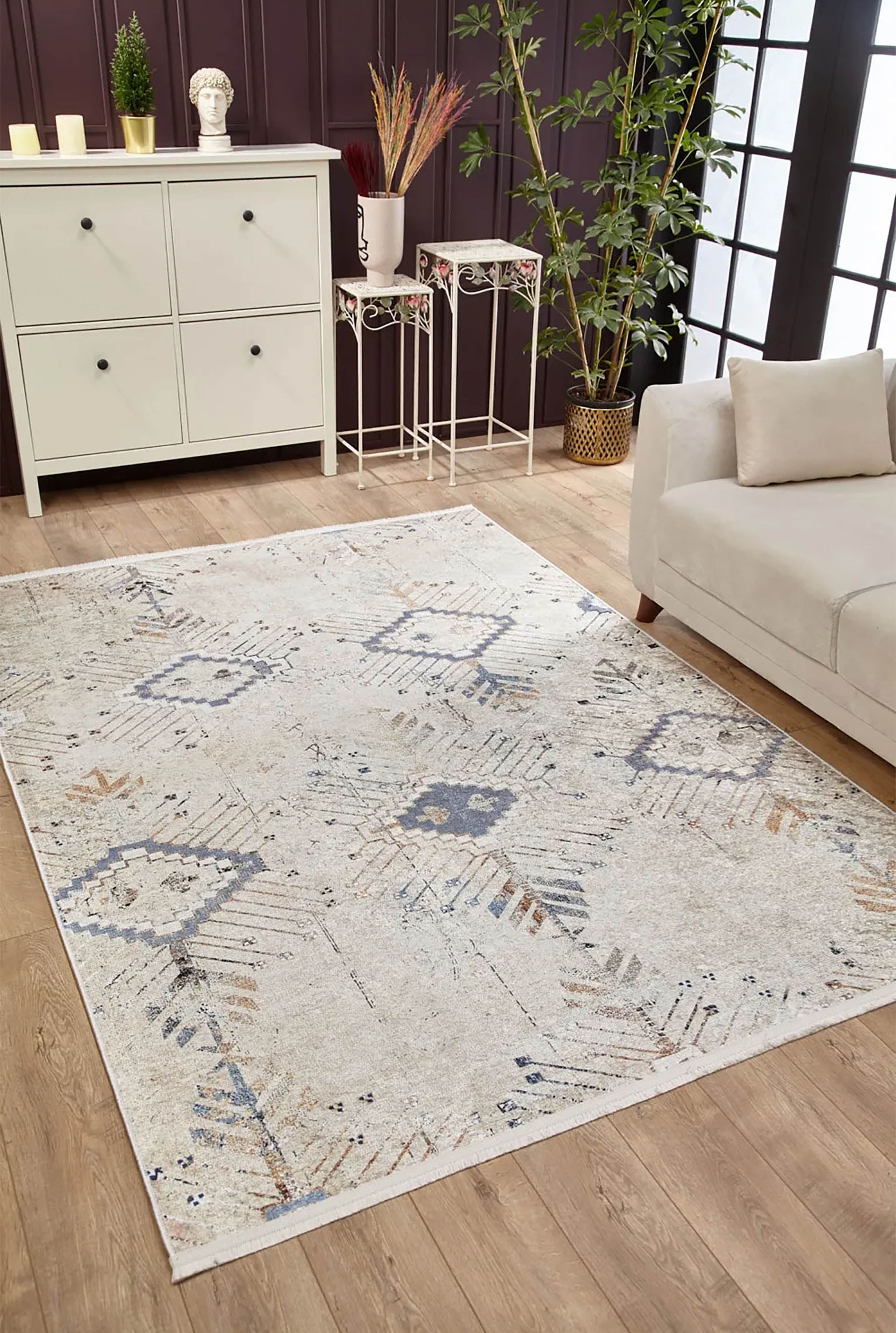 Hoyam Turkish Beige Kilim Flatweave Rug