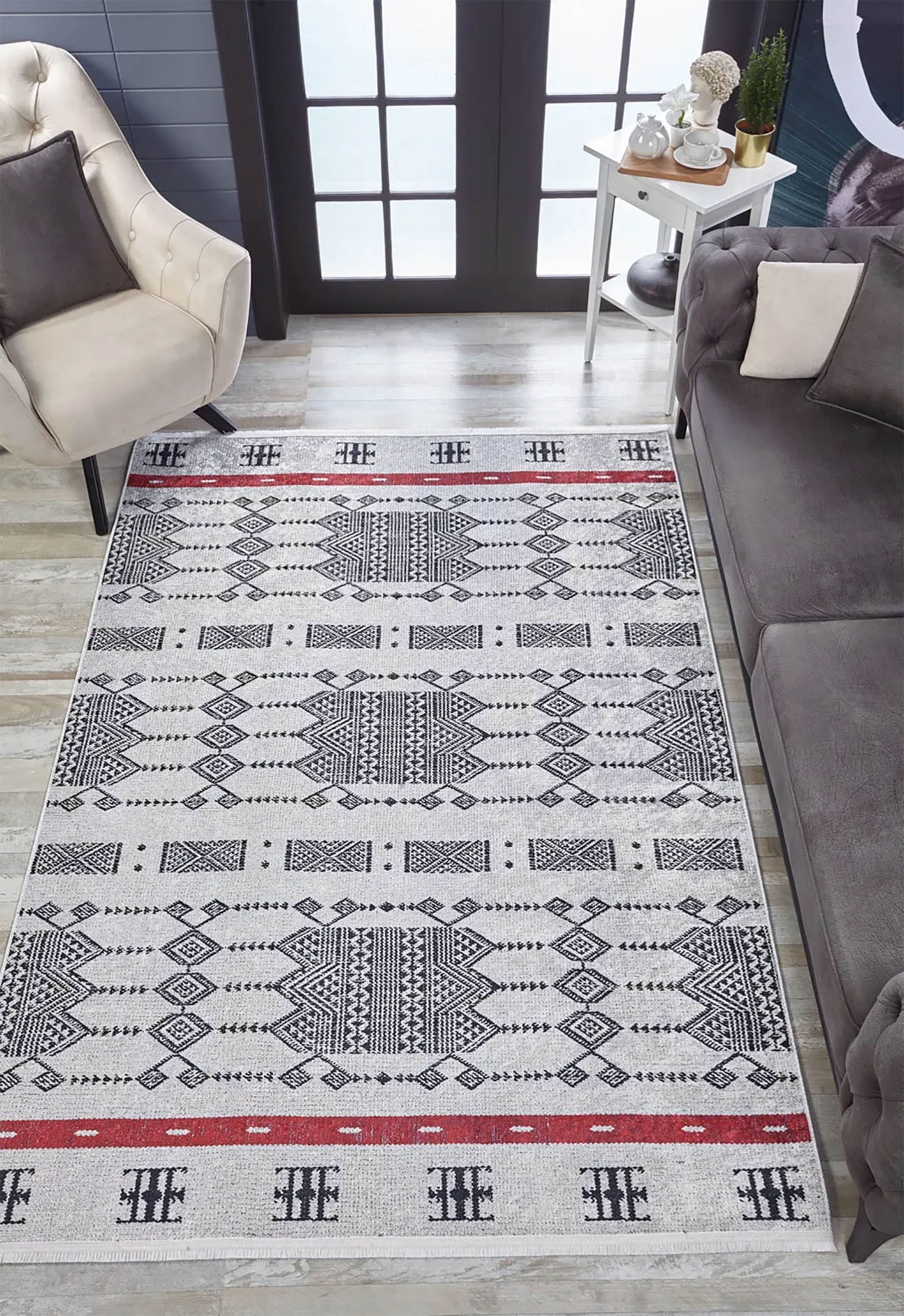 Vanessa Bohemian Geometric Farmhouse Turkish Rug