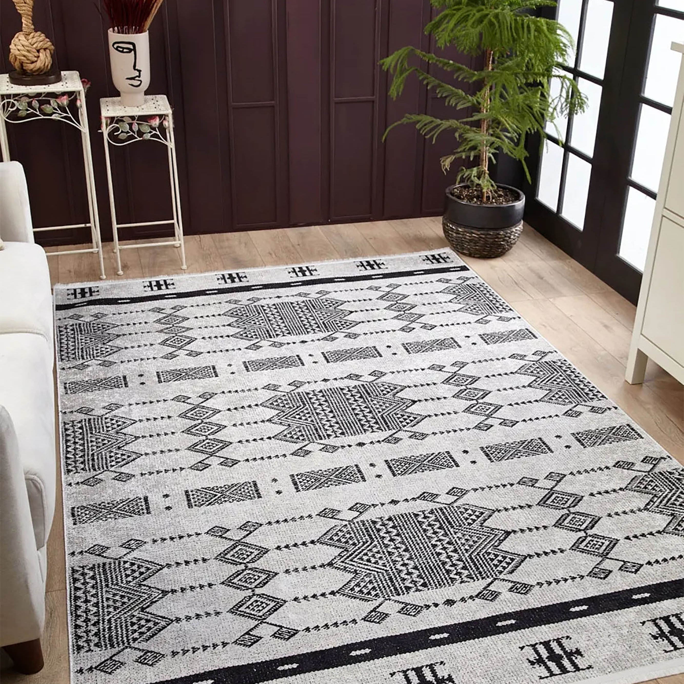 Rory Turkish Geometric Farmhouse Home Decor Rug