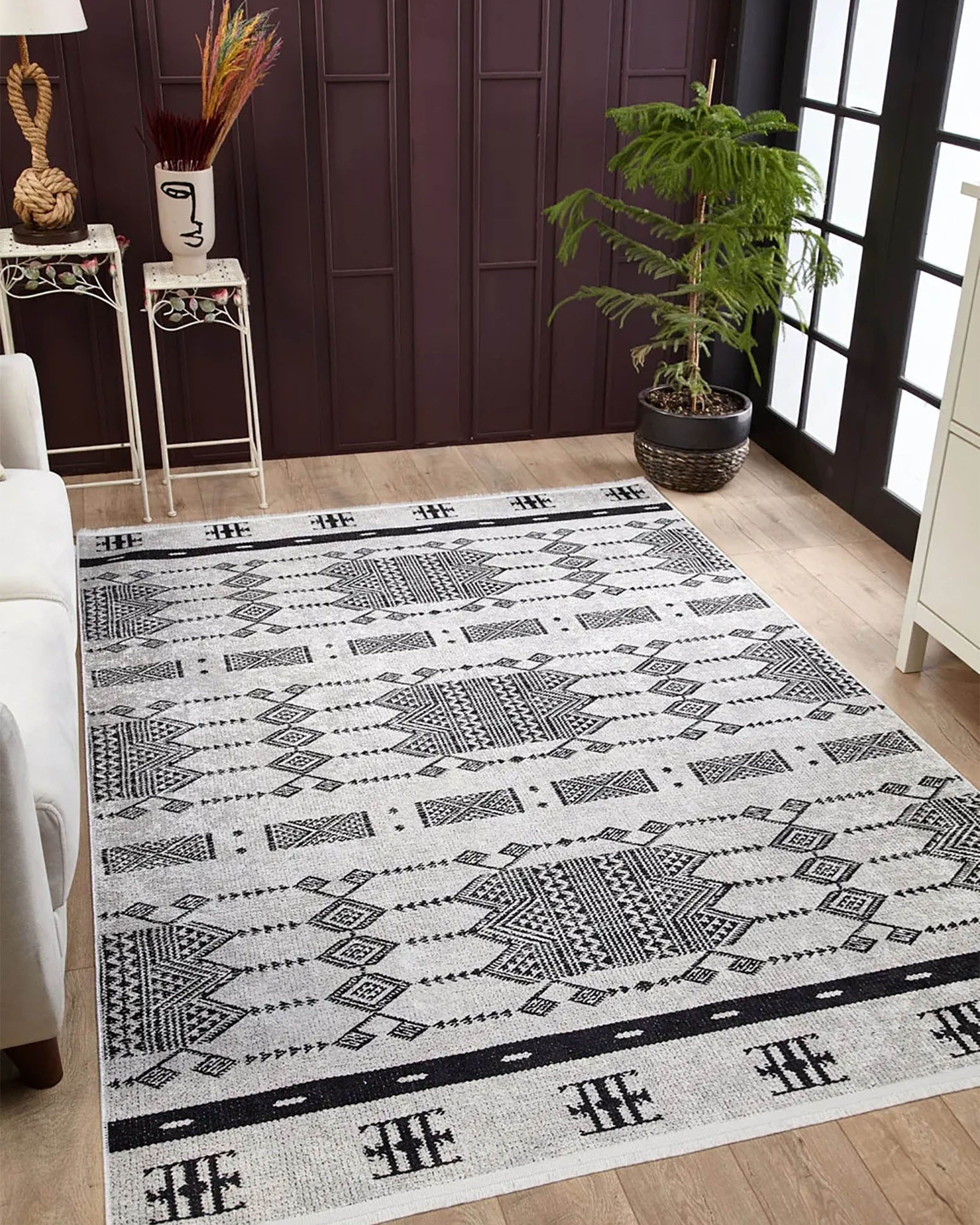 Rory Turkish Geometric Farmhouse Home Decor Rug