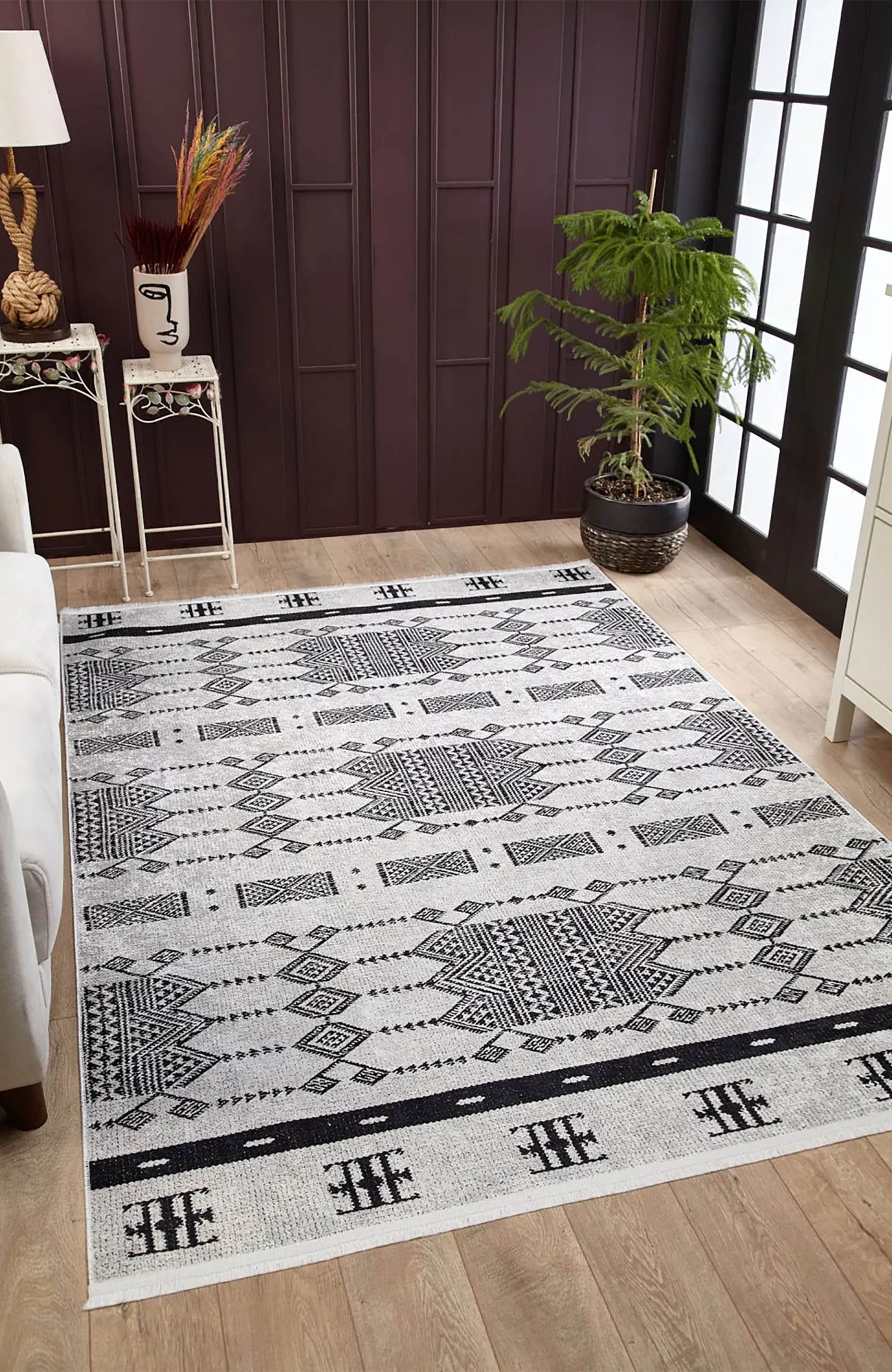 Rory Turkish Geometric Farmhouse Home Decor Rug