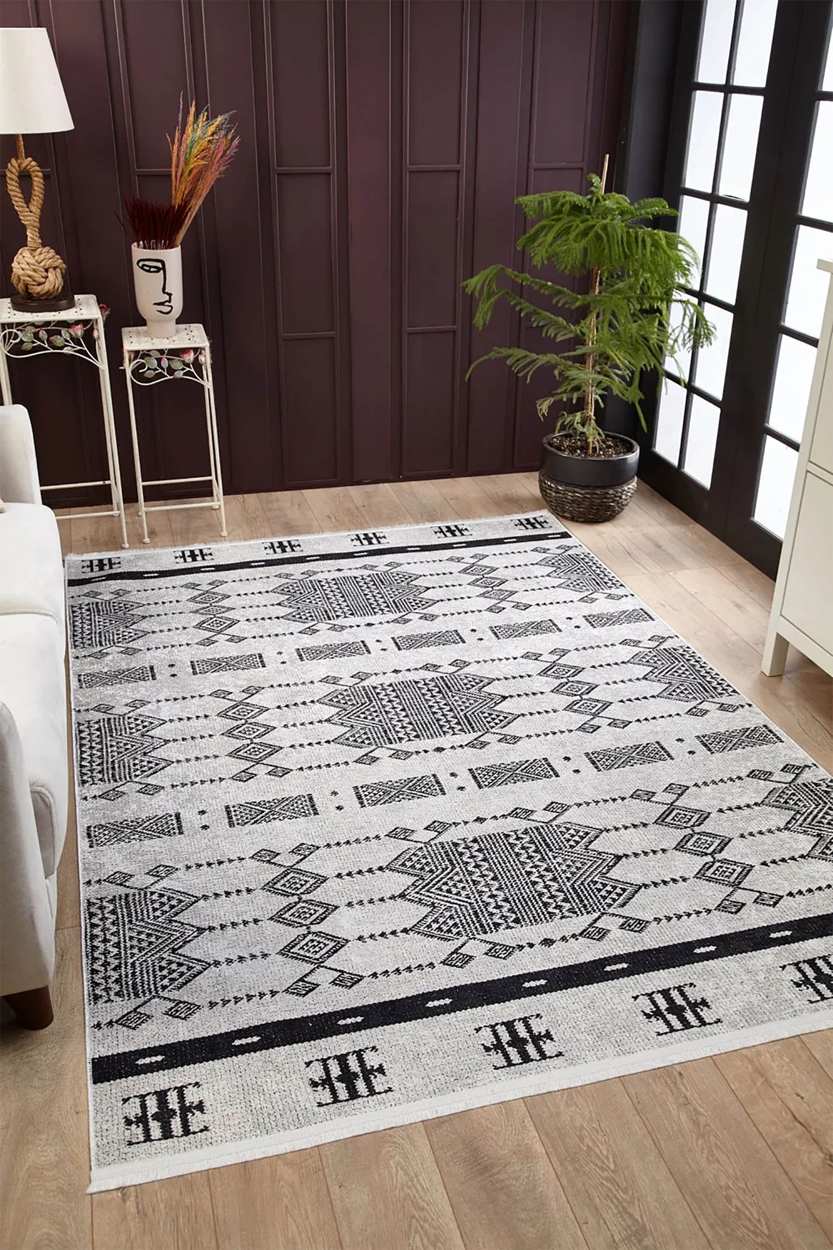 Rory Turkish Geometric Farmhouse Home Decor Rug