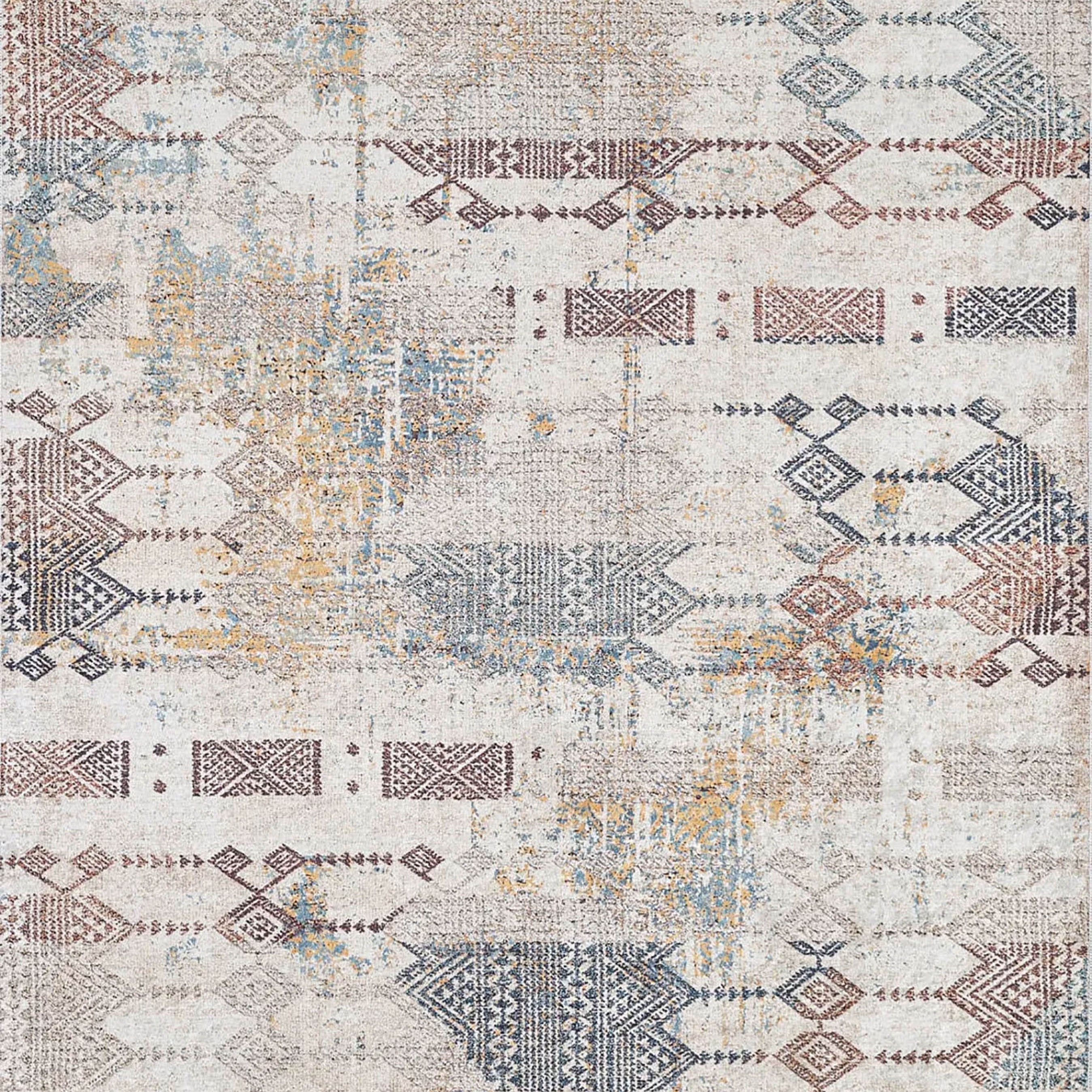 Serena Geometric Luxury Home Decor Turkish Kilim Beige Rug