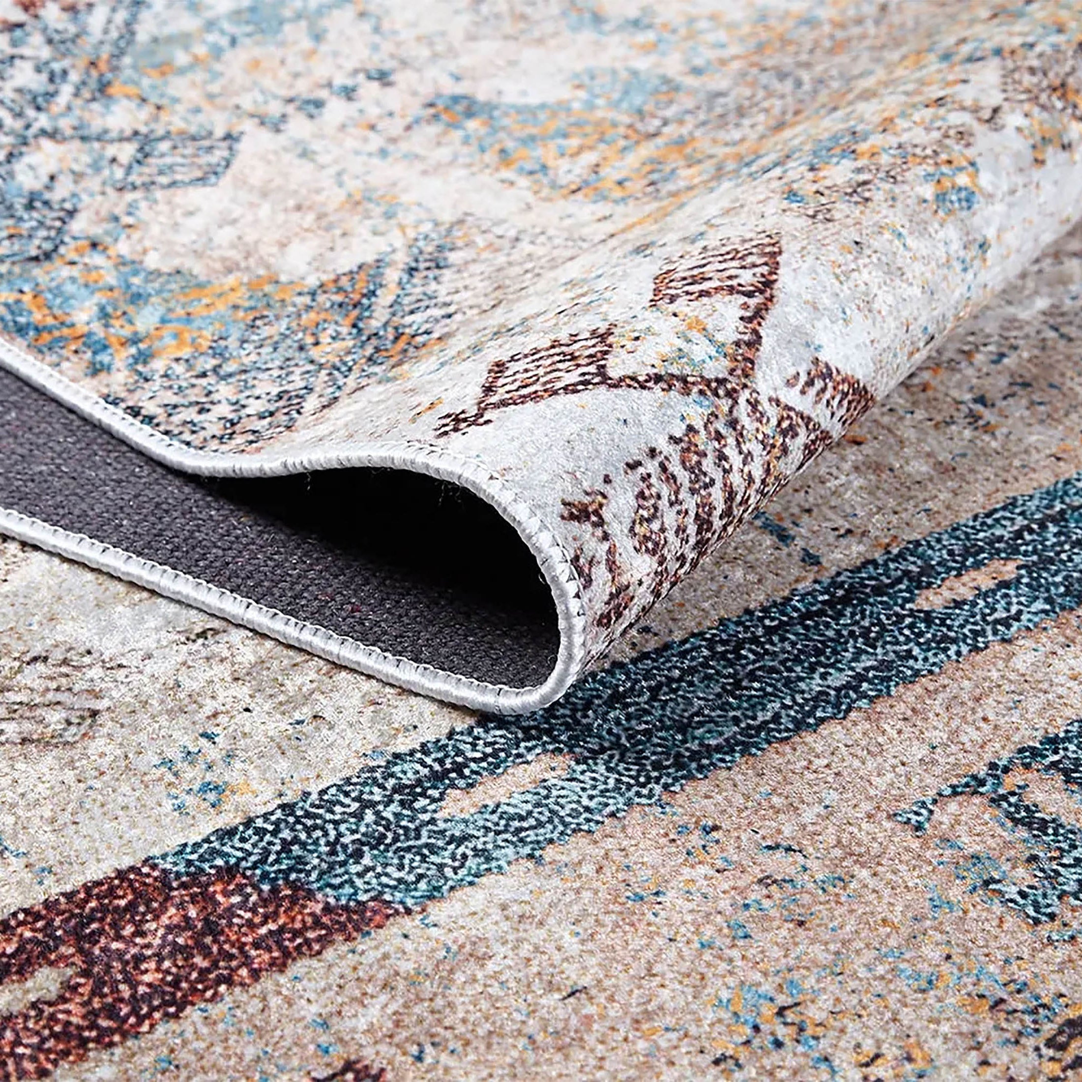 Serena Geometric Luxury Home Decor Turkish Kilim Beige Rug