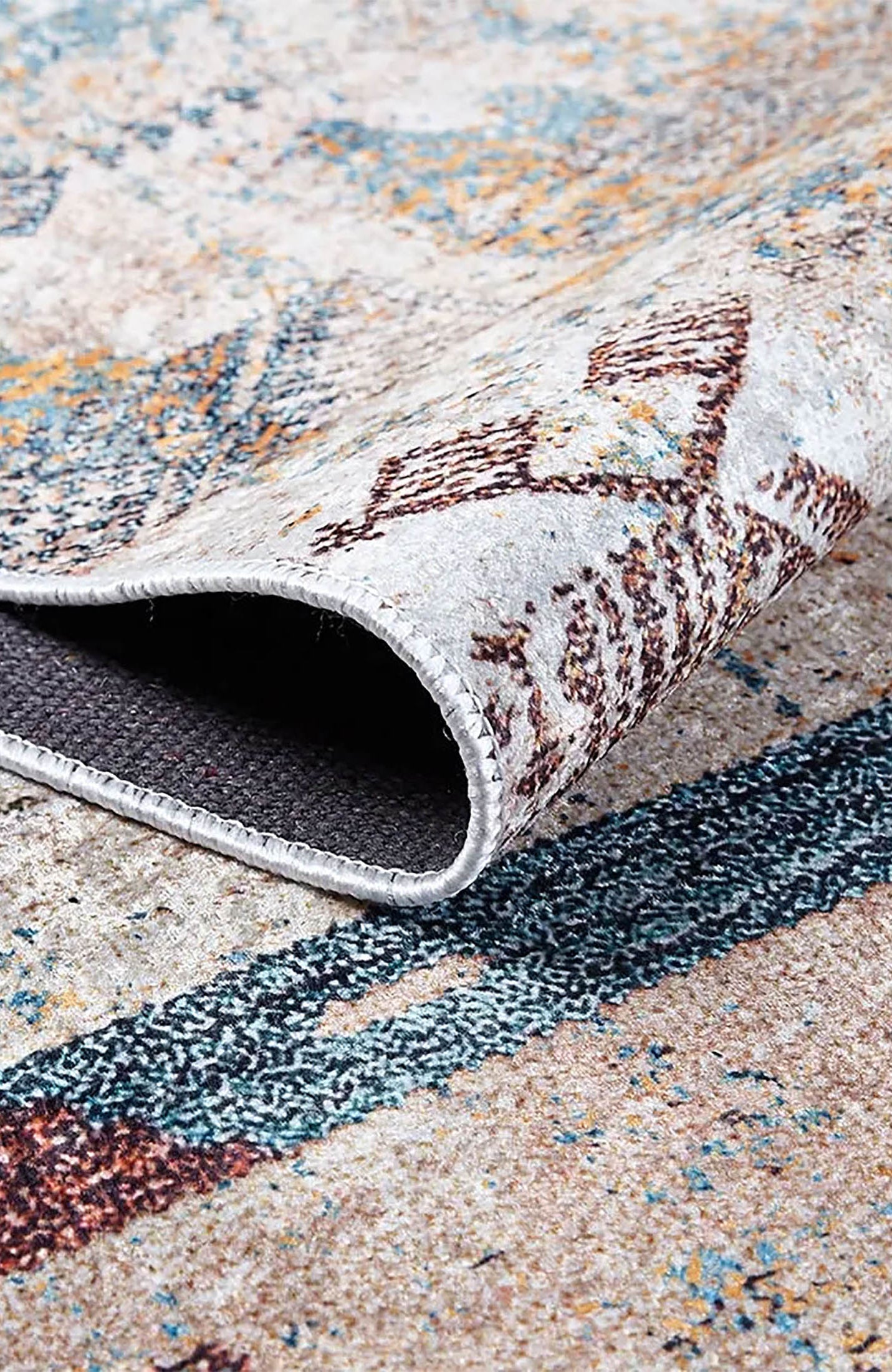 Serena Geometric Luxury Home Decor Turkish Kilim Beige Rug