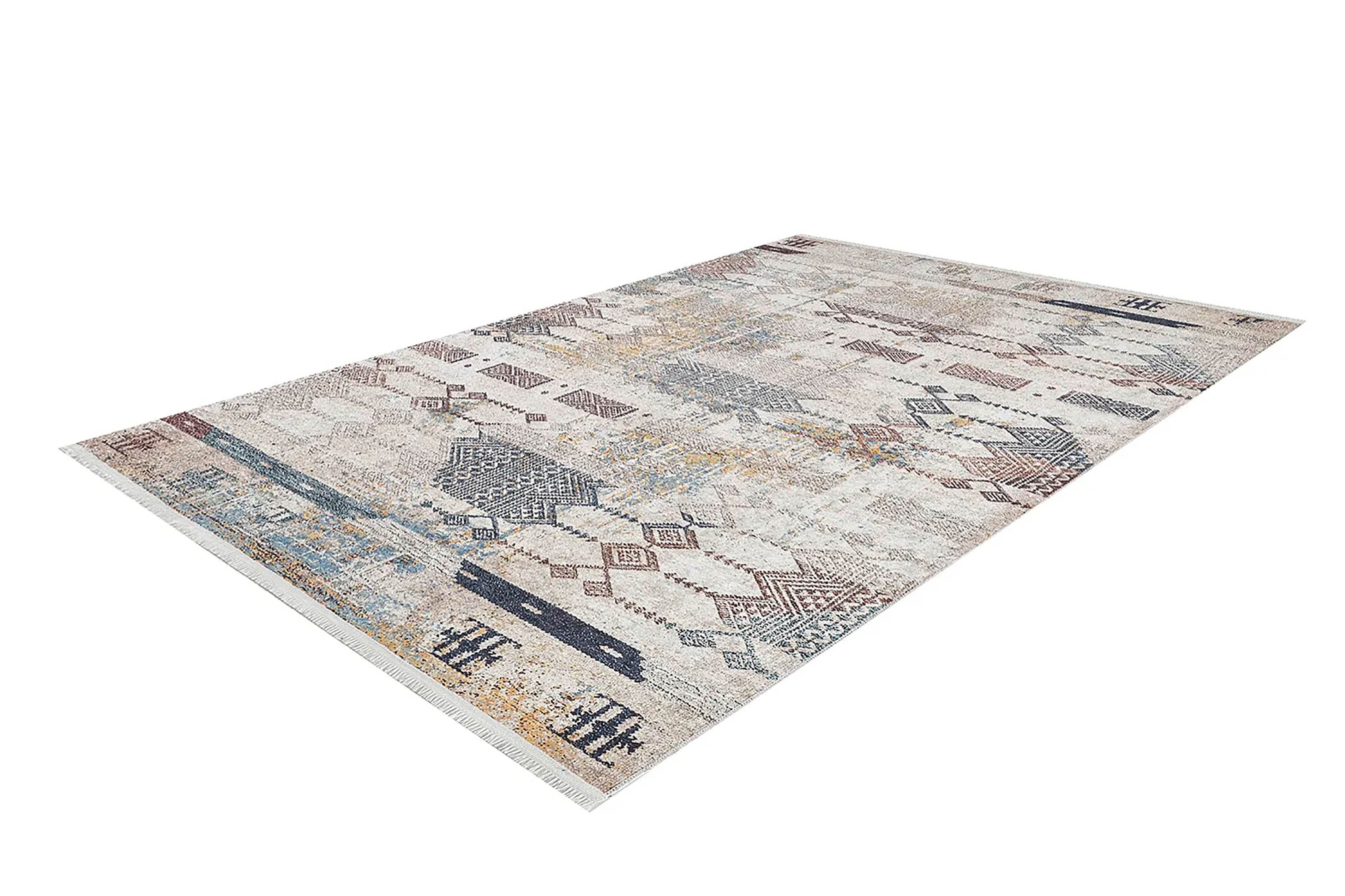 Serena Geometric Luxury Home Decor Turkish Kilim Beige Rug