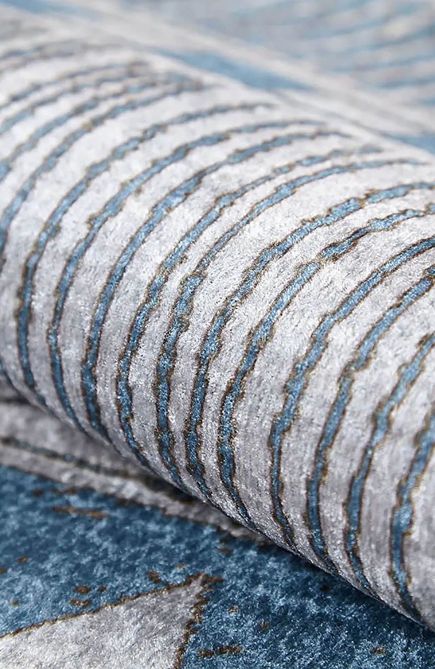 Alaya Turkish Blue Geometric Artistic Decor Rug