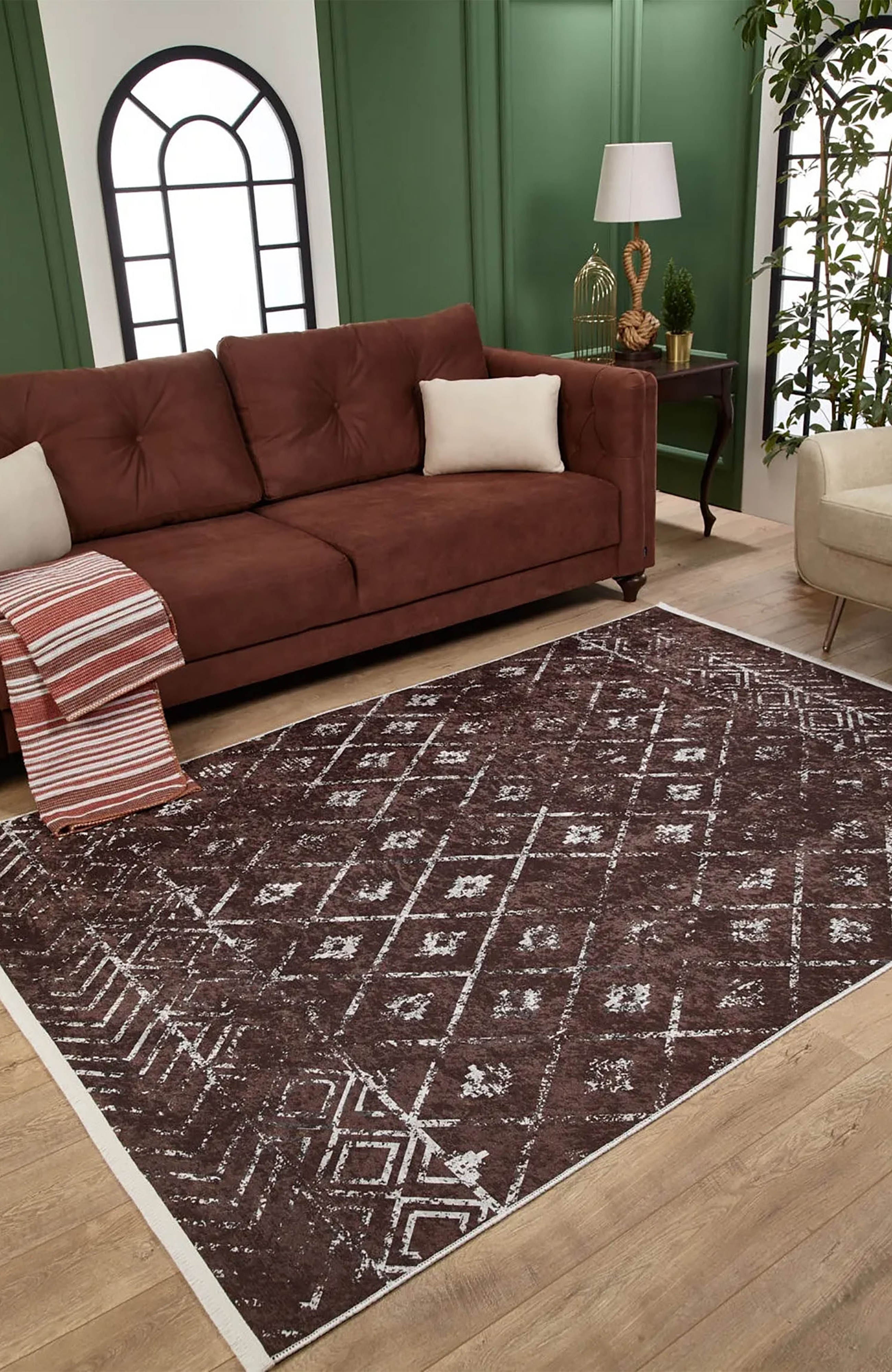 Alina Geometric Antique Vintage Decor Rug