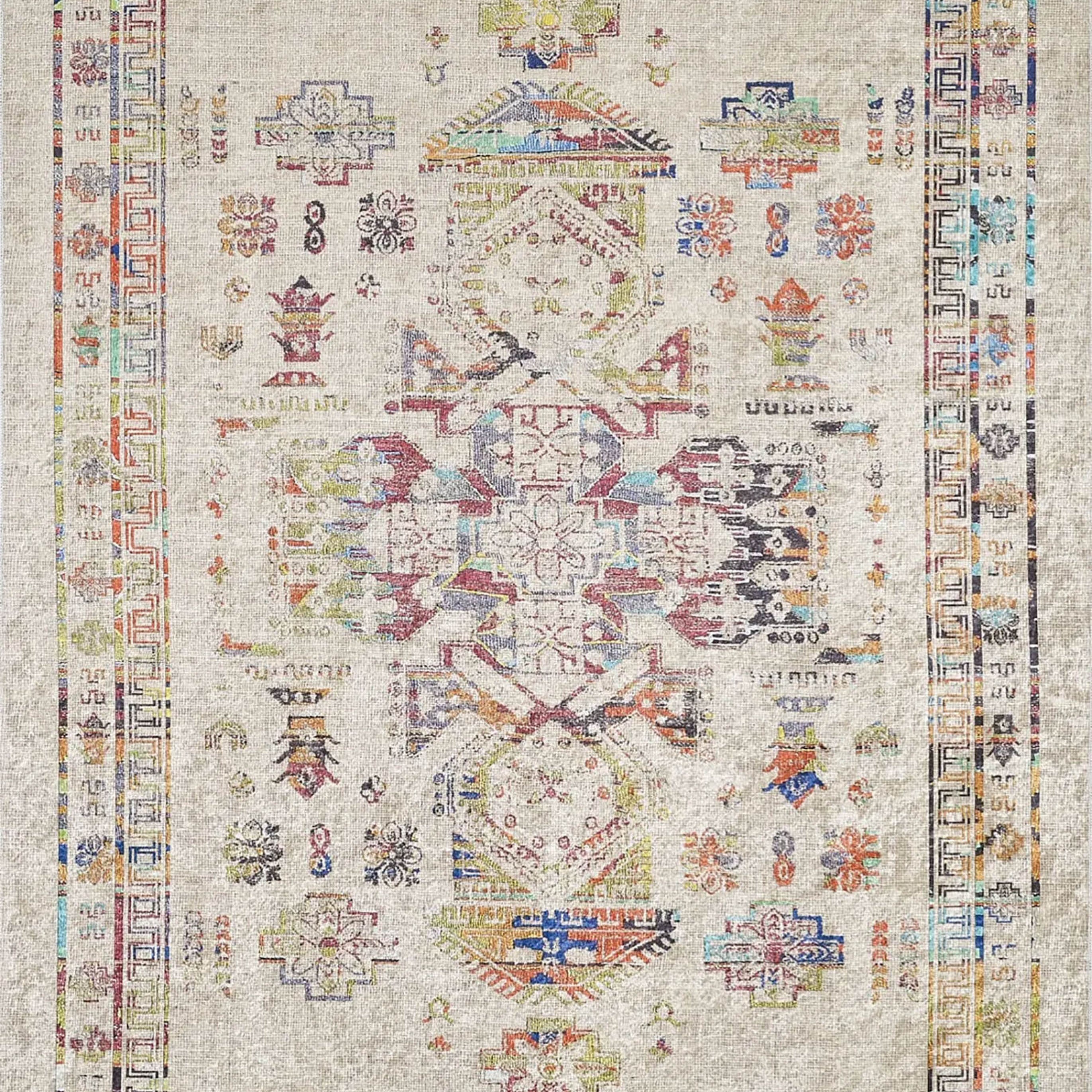 Aliyah Turkish Oriental Medallion Geometric Rug