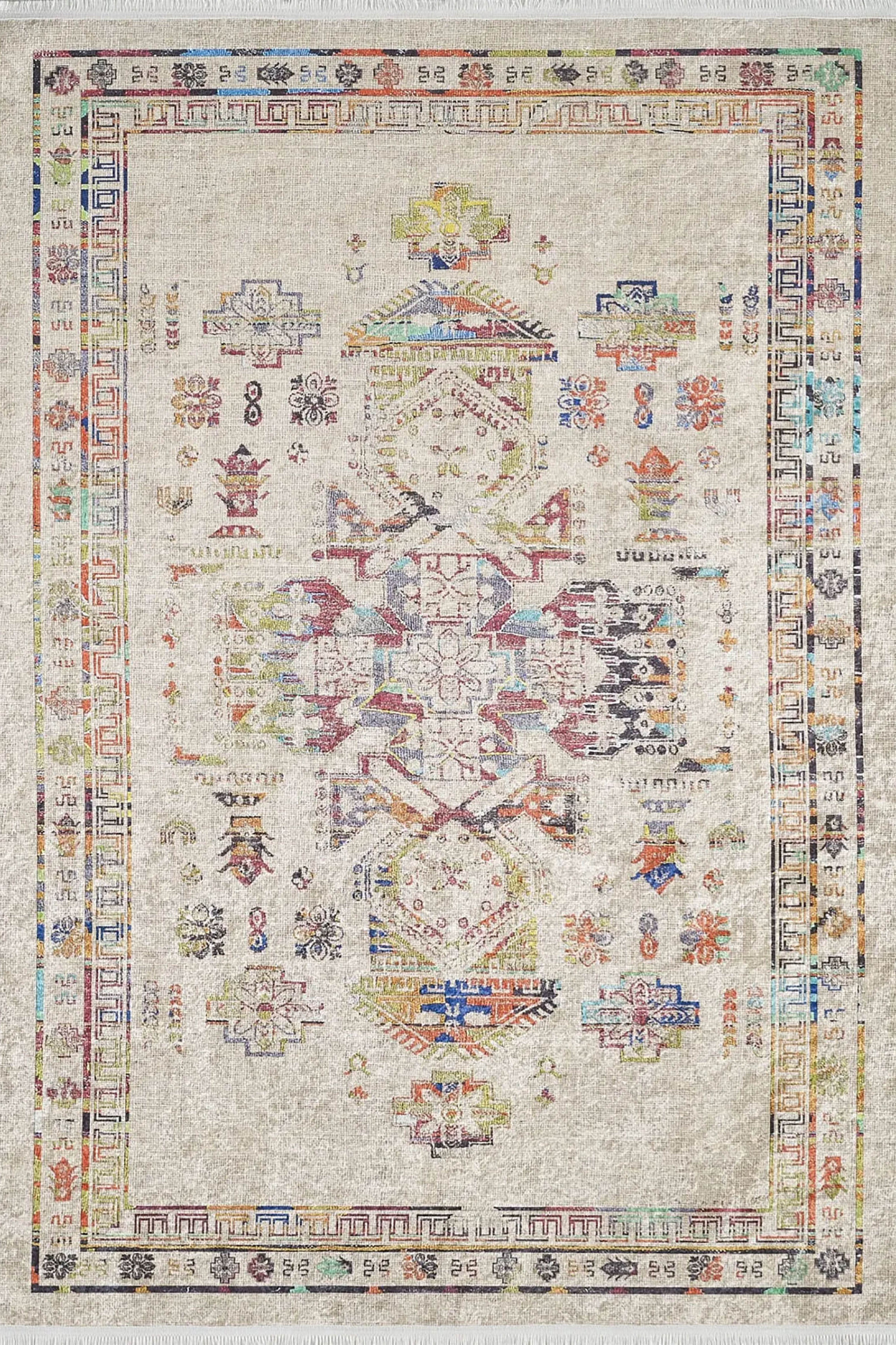Aliyah Turkish Oriental Medallion Geometric Rug