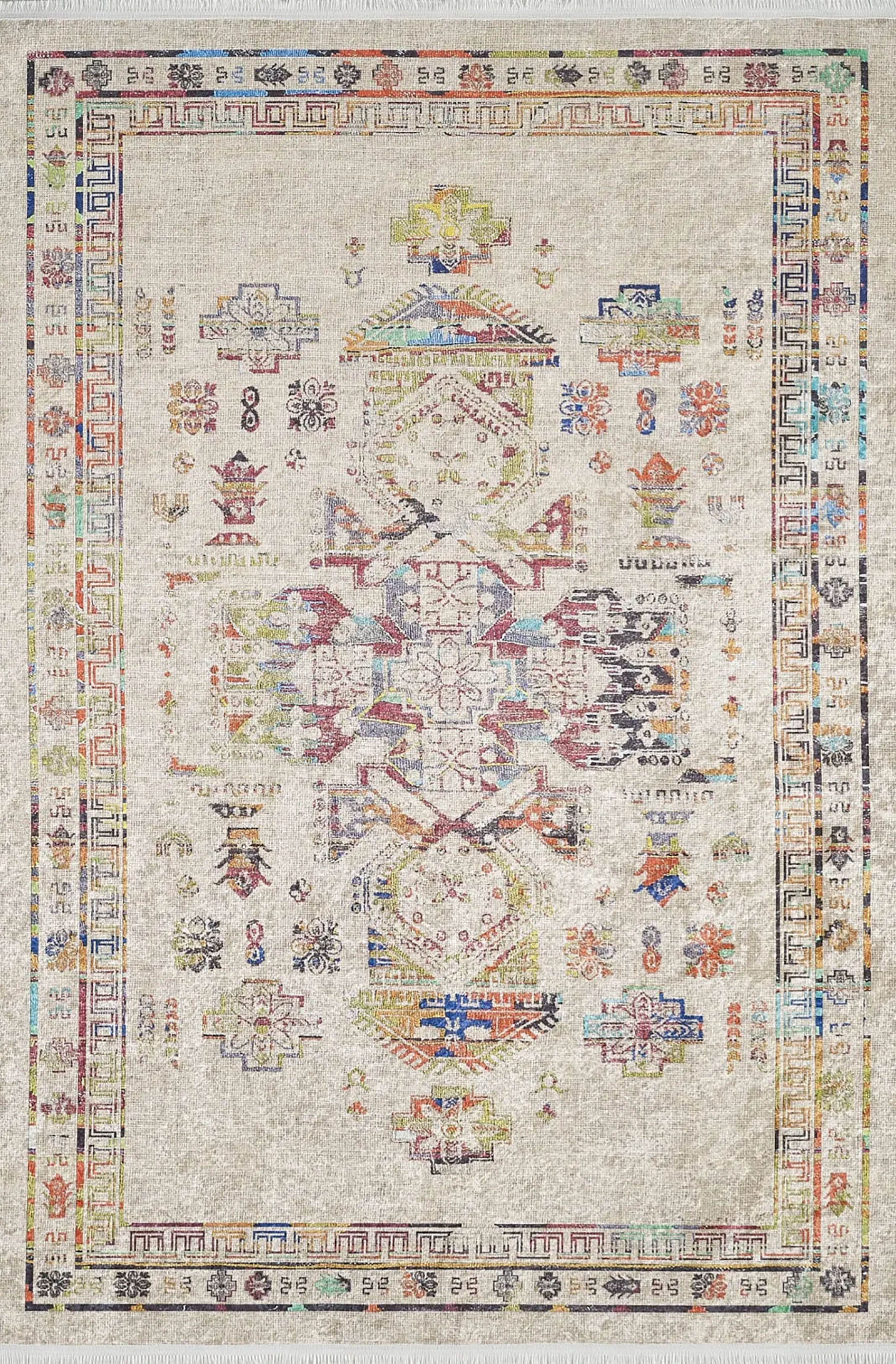 Aliyah Turkish Oriental Medallion Geometric Rug