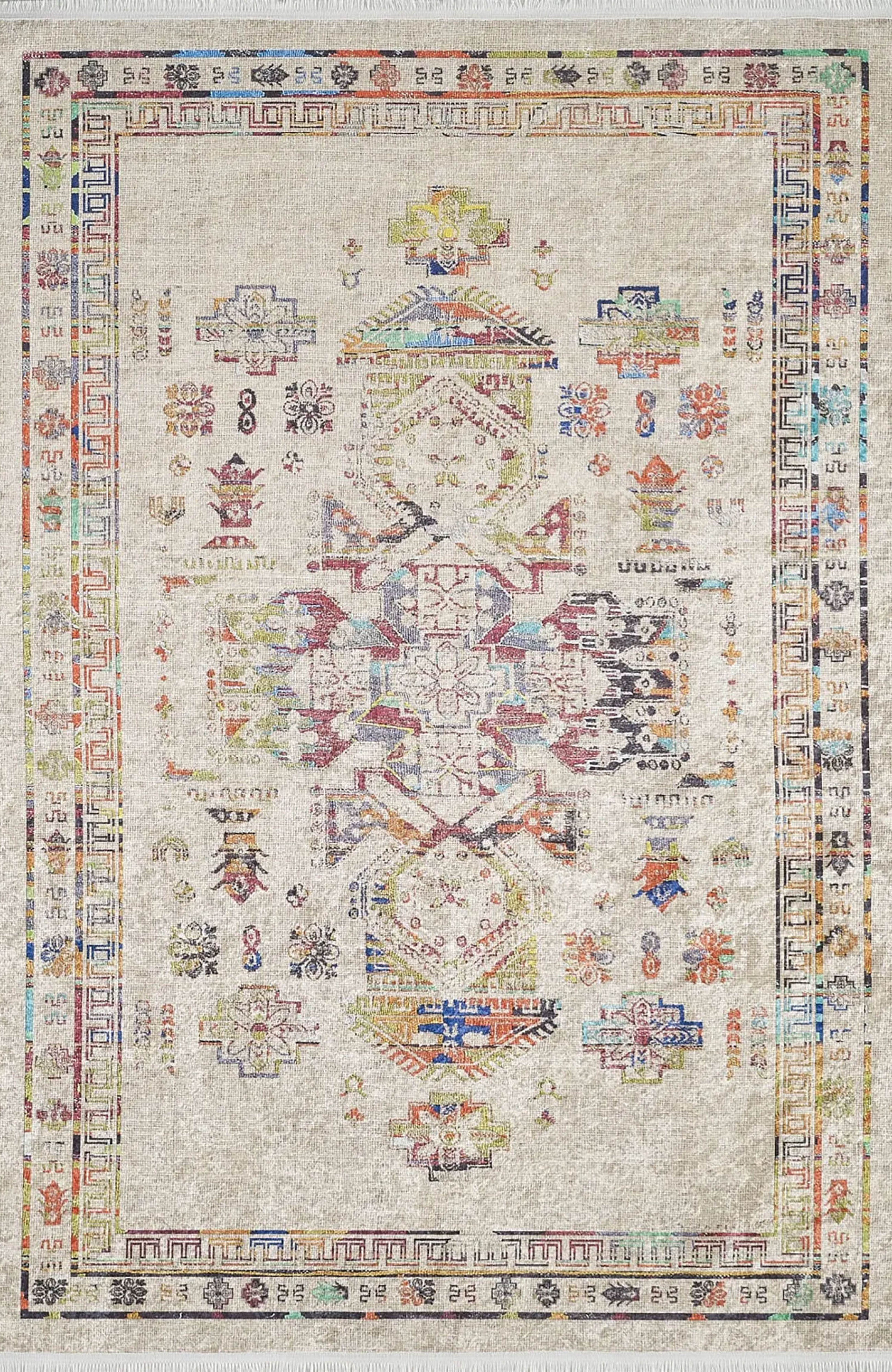 Aliyah Turkish Oriental Medallion Geometric Rug
