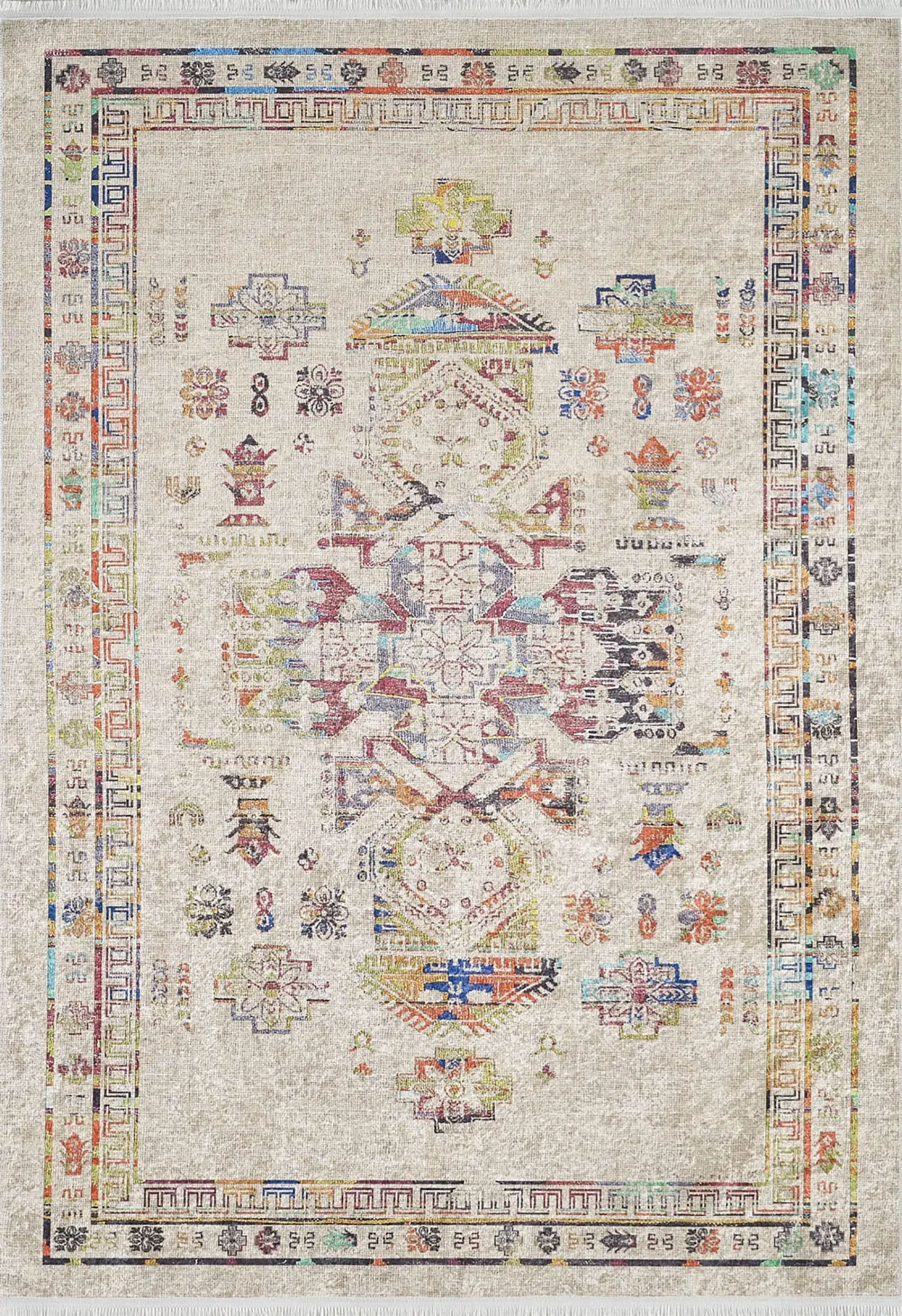 Aliyah Turkish Oriental Medallion Geometric Rug