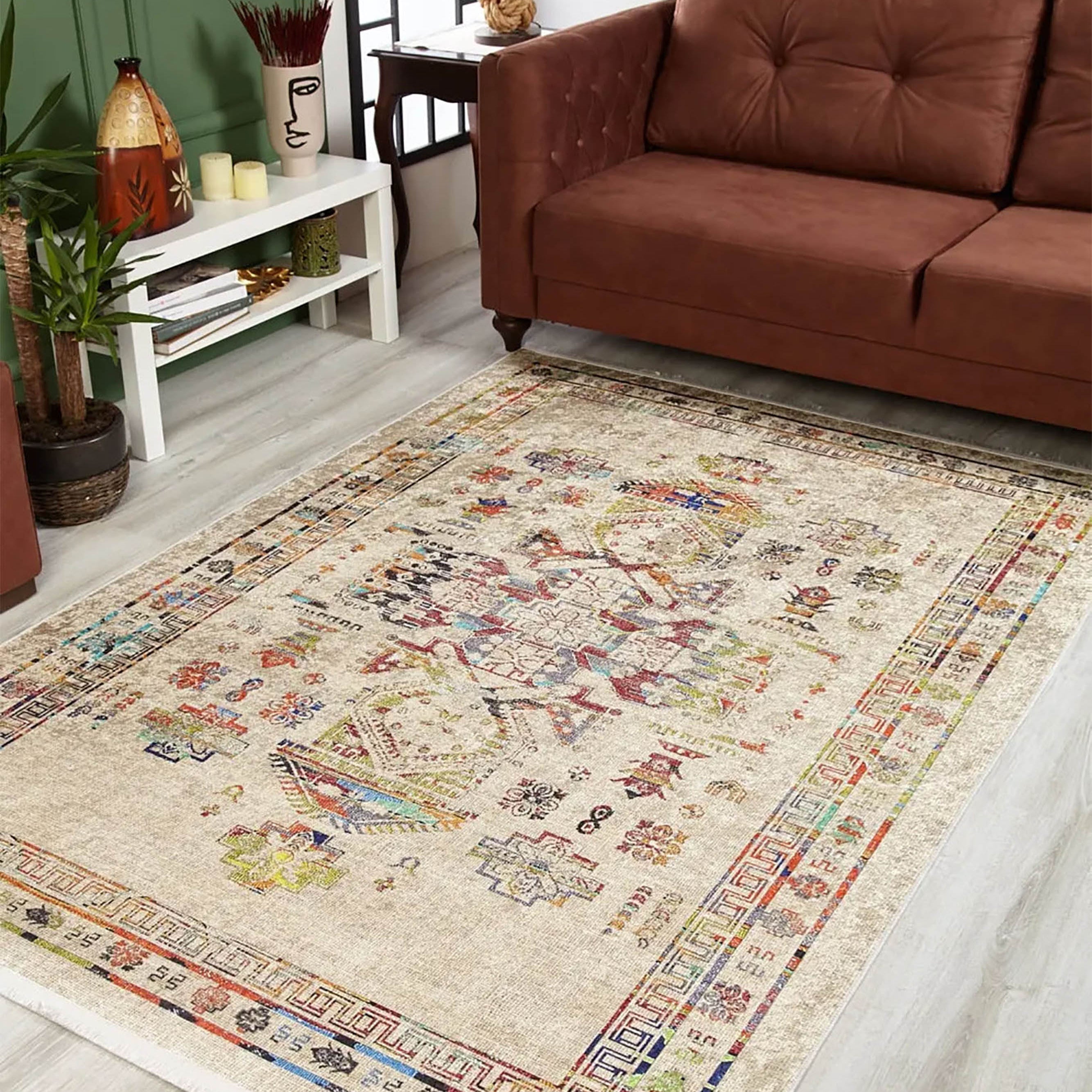 Aliyah Turkish Oriental Medallion Geometric Rug