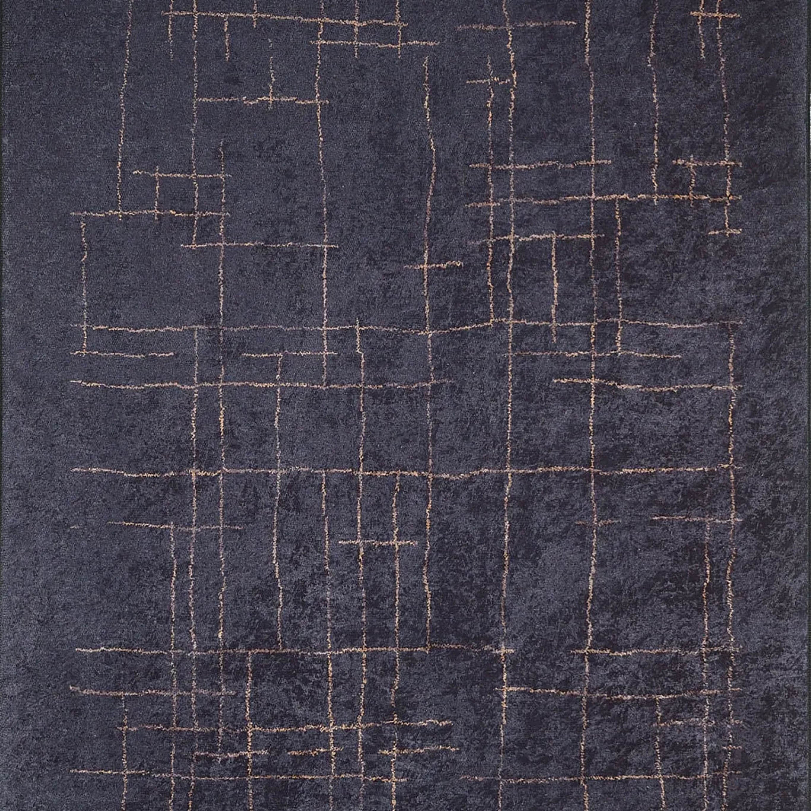 Daniela Trellis Geometric Luxury Black Brown Rug