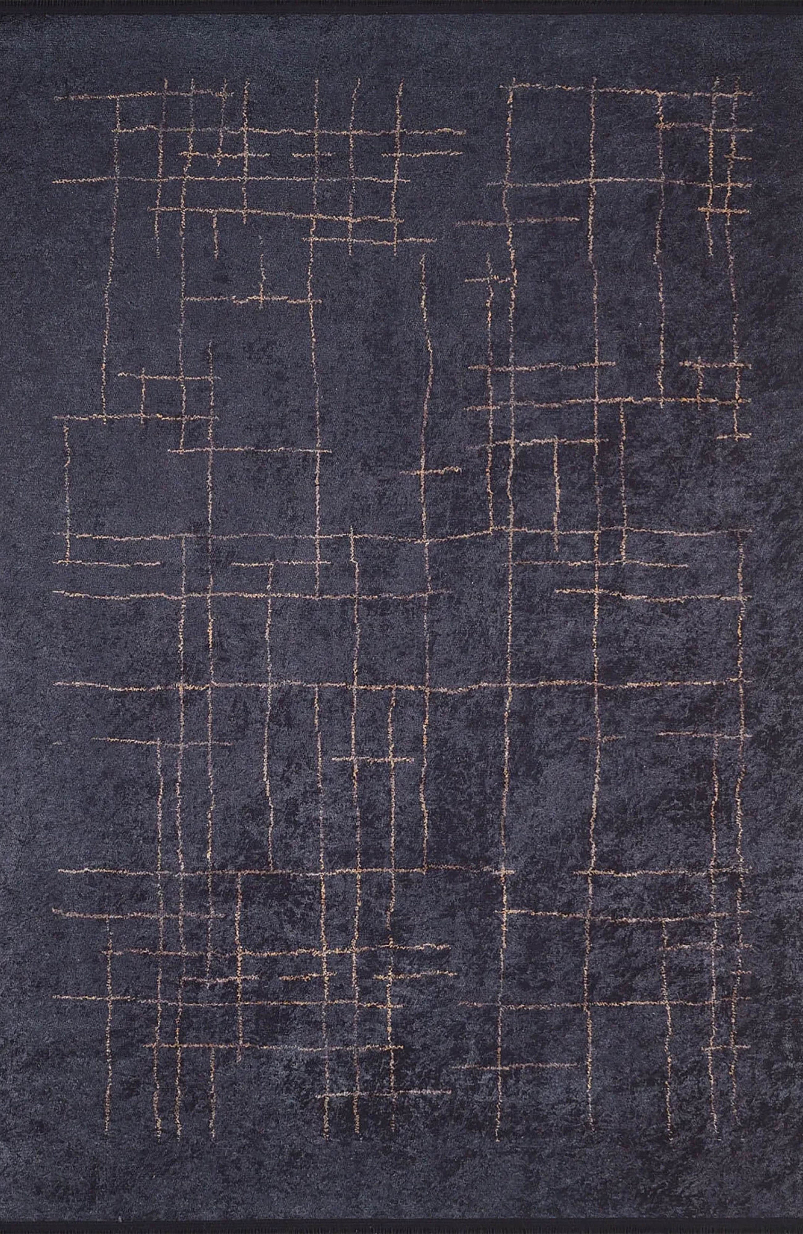 Daniela Trellis Geometric Luxury Black Brown Rug